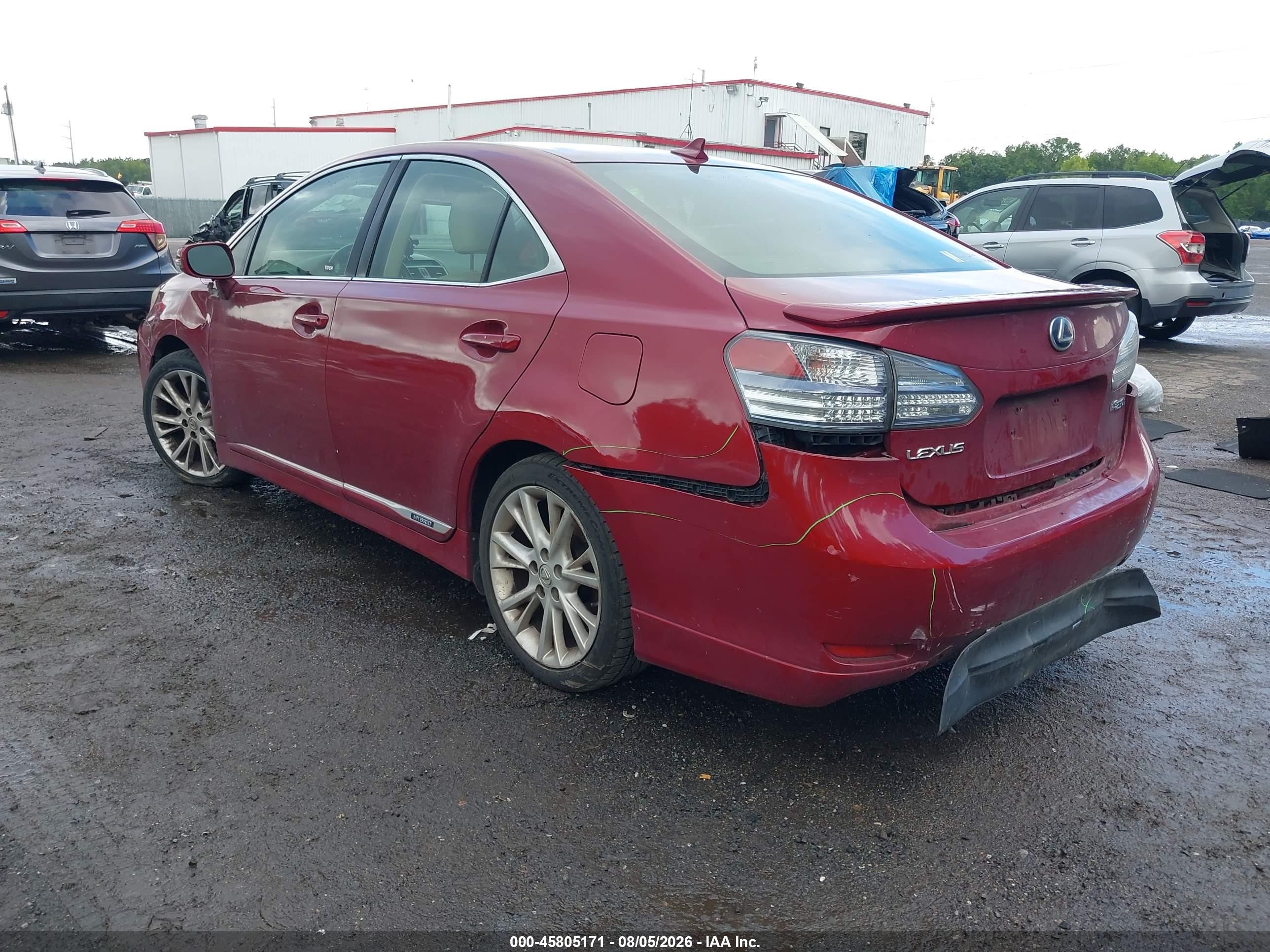 2010 Lexus Hs 250h Premium Red vin: JTHBB1BA7A2012228