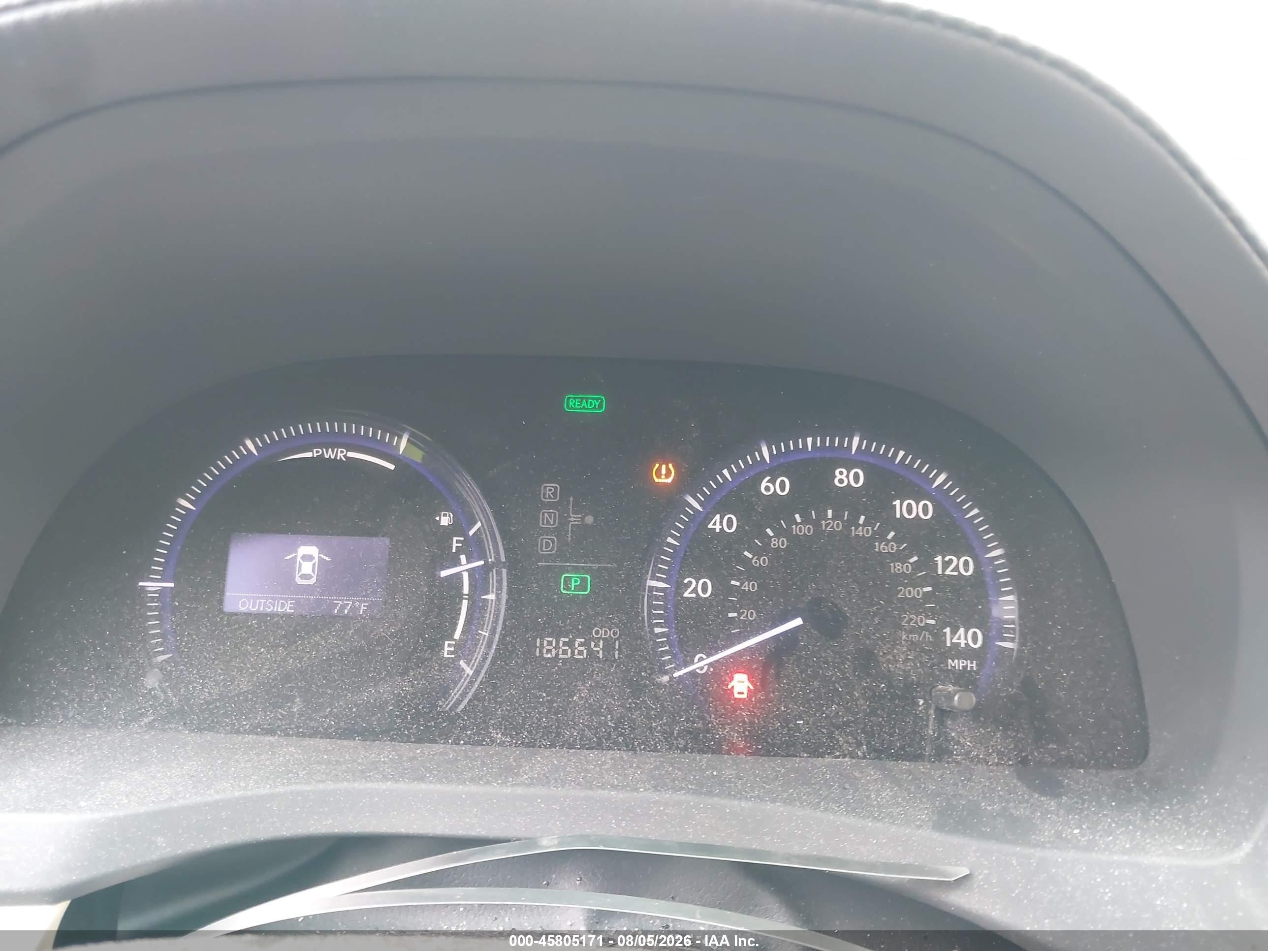 2010 Lexus Hs 250h Premium Red vin: JTHBB1BA7A2012228