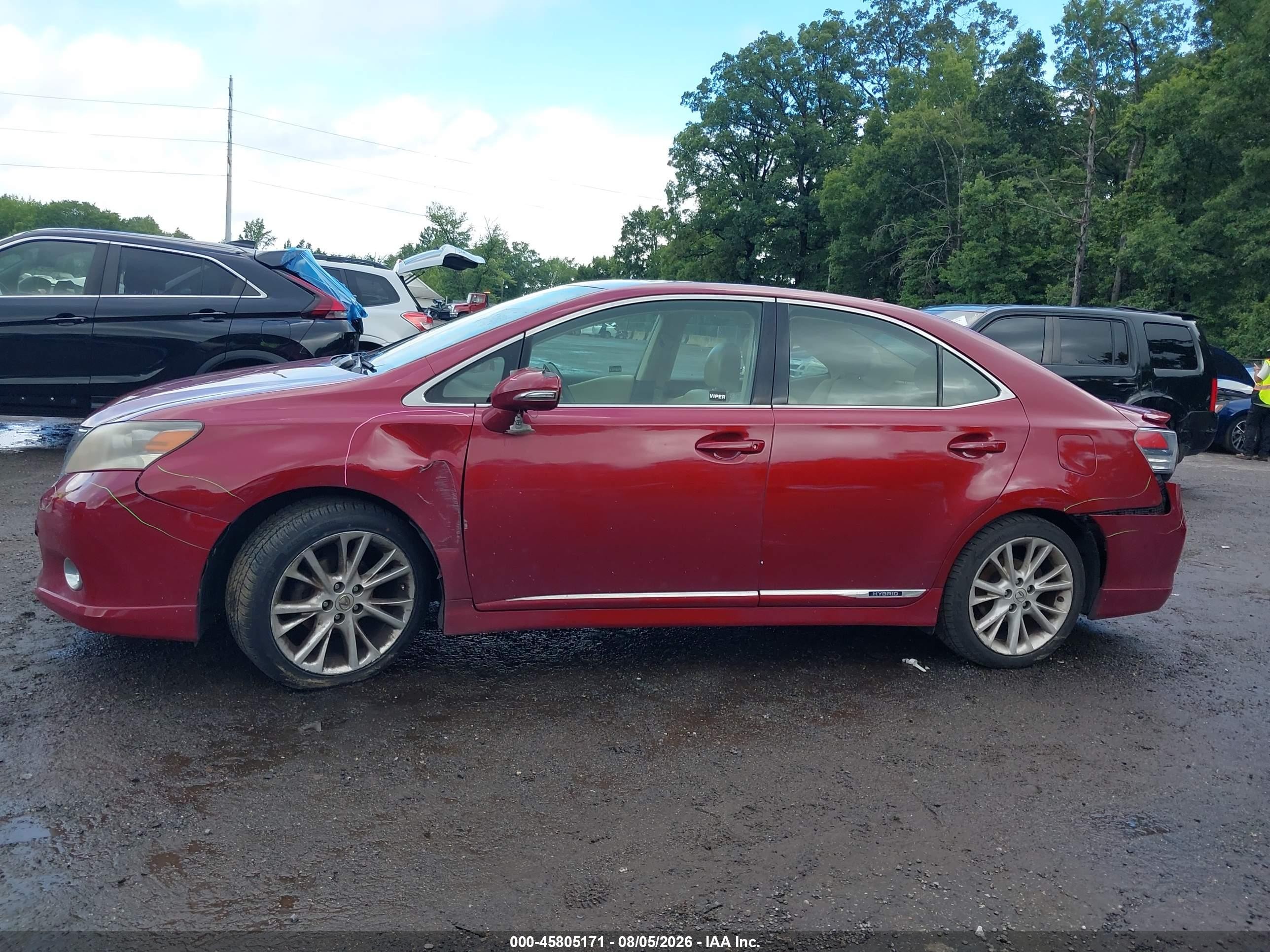 2010 Lexus Hs 250h Premium Red vin: JTHBB1BA7A2012228