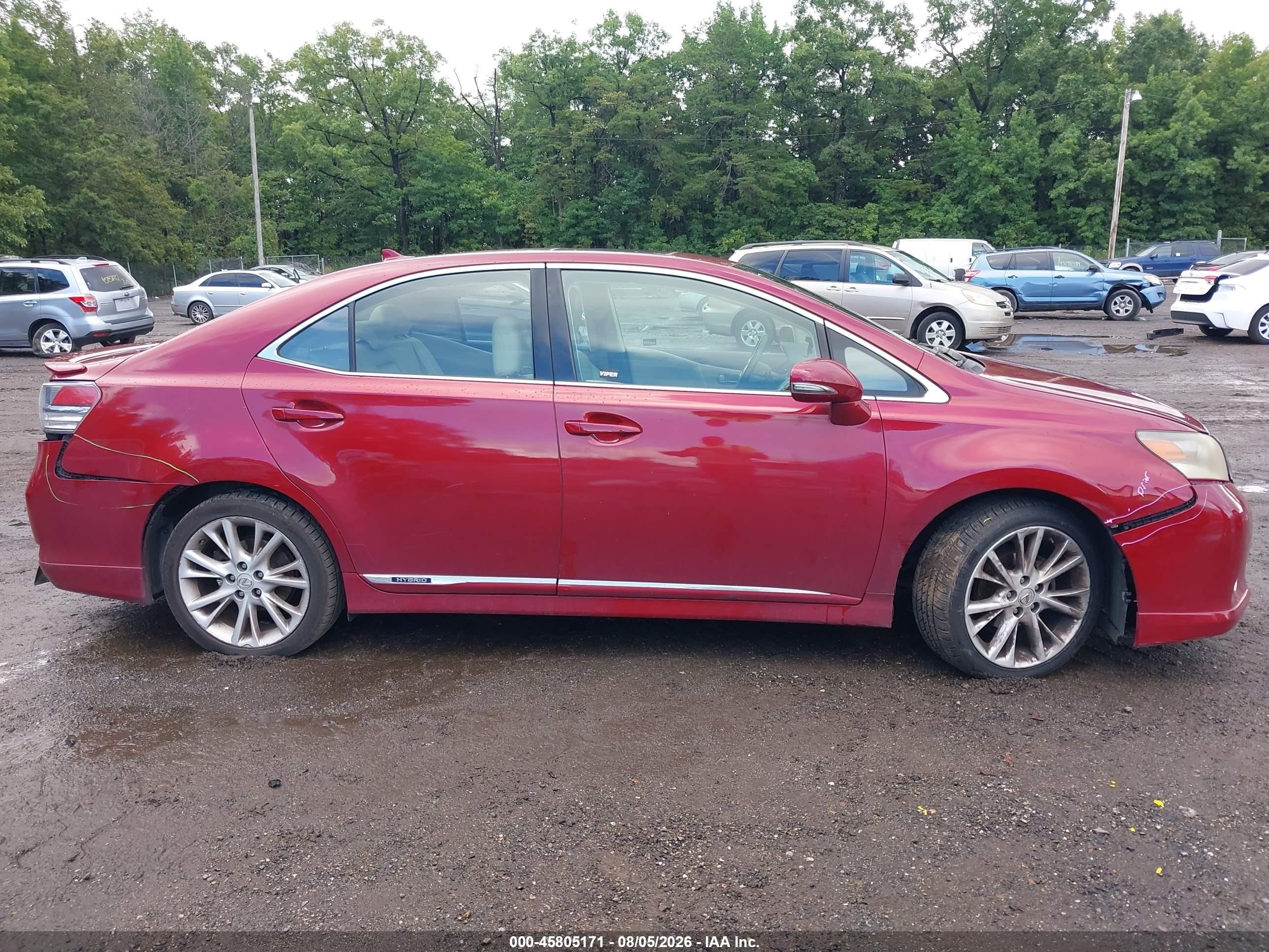 2010 Lexus Hs 250h Premium Red vin: JTHBB1BA7A2012228