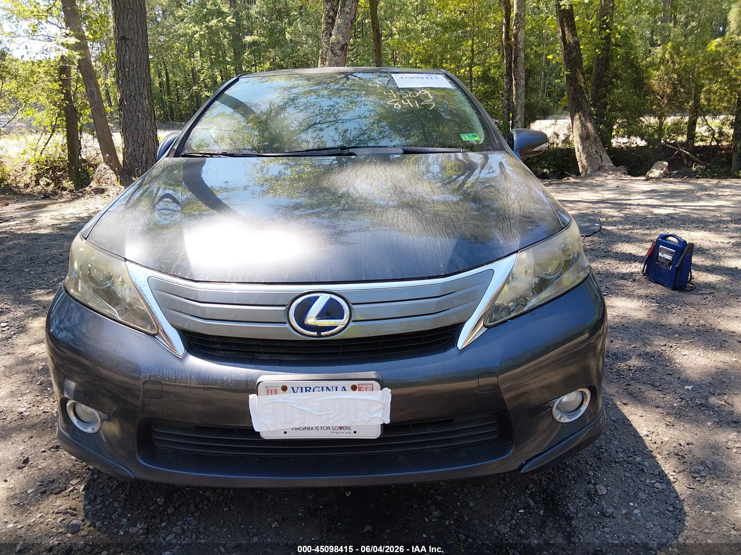 2010 Lexus Hs 250h Premium Gray vin: JTHBB1BA7A2014609