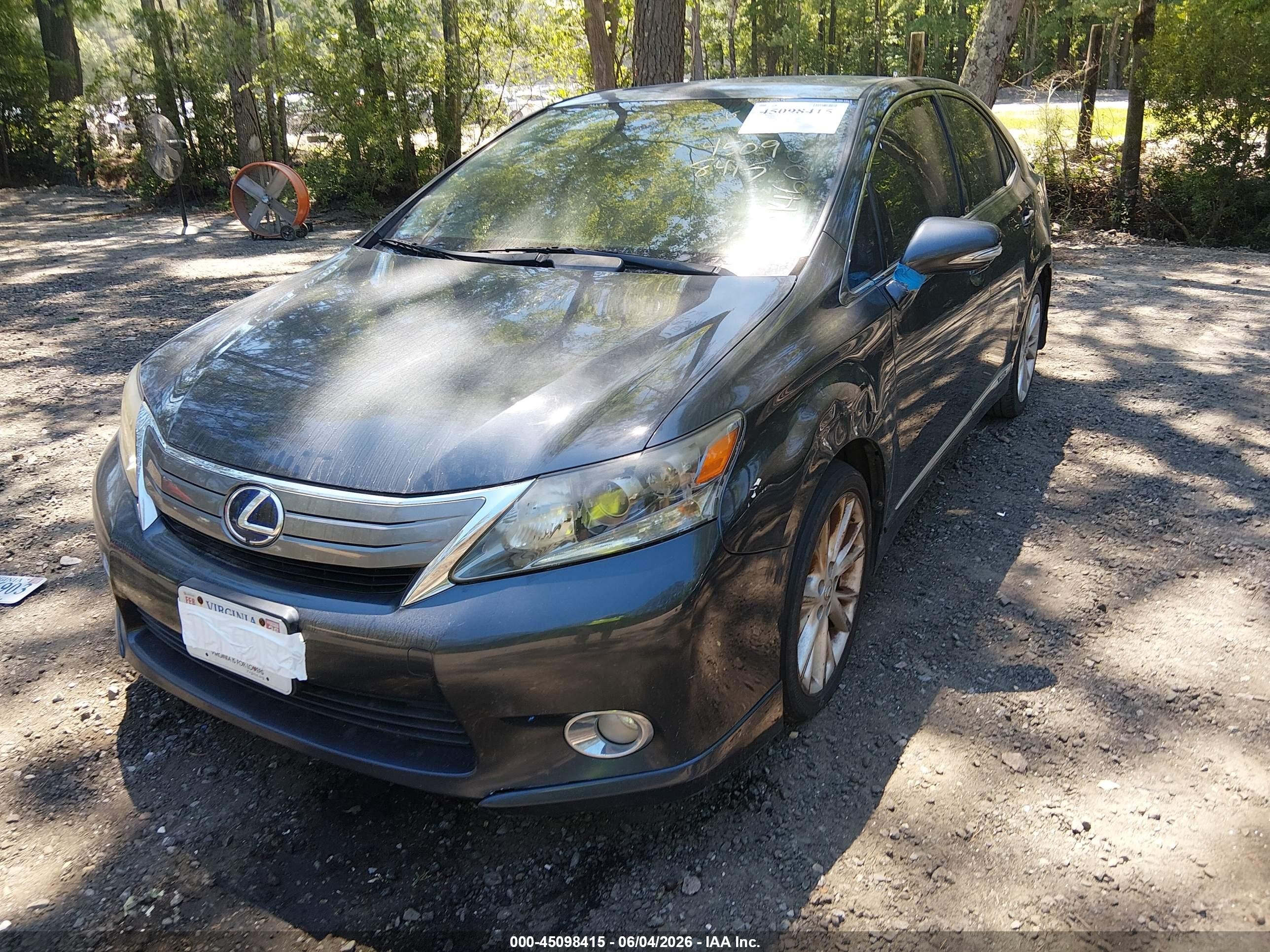 2010 Lexus Hs 250h Premium Gray vin: JTHBB1BA7A2014609