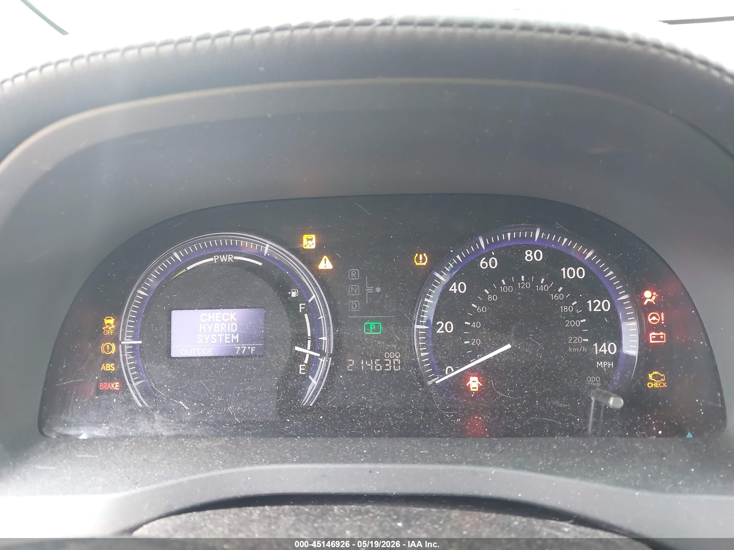 2010 Lexus Hs 250h Premium Black vin: JTHBB1BA7A2035024