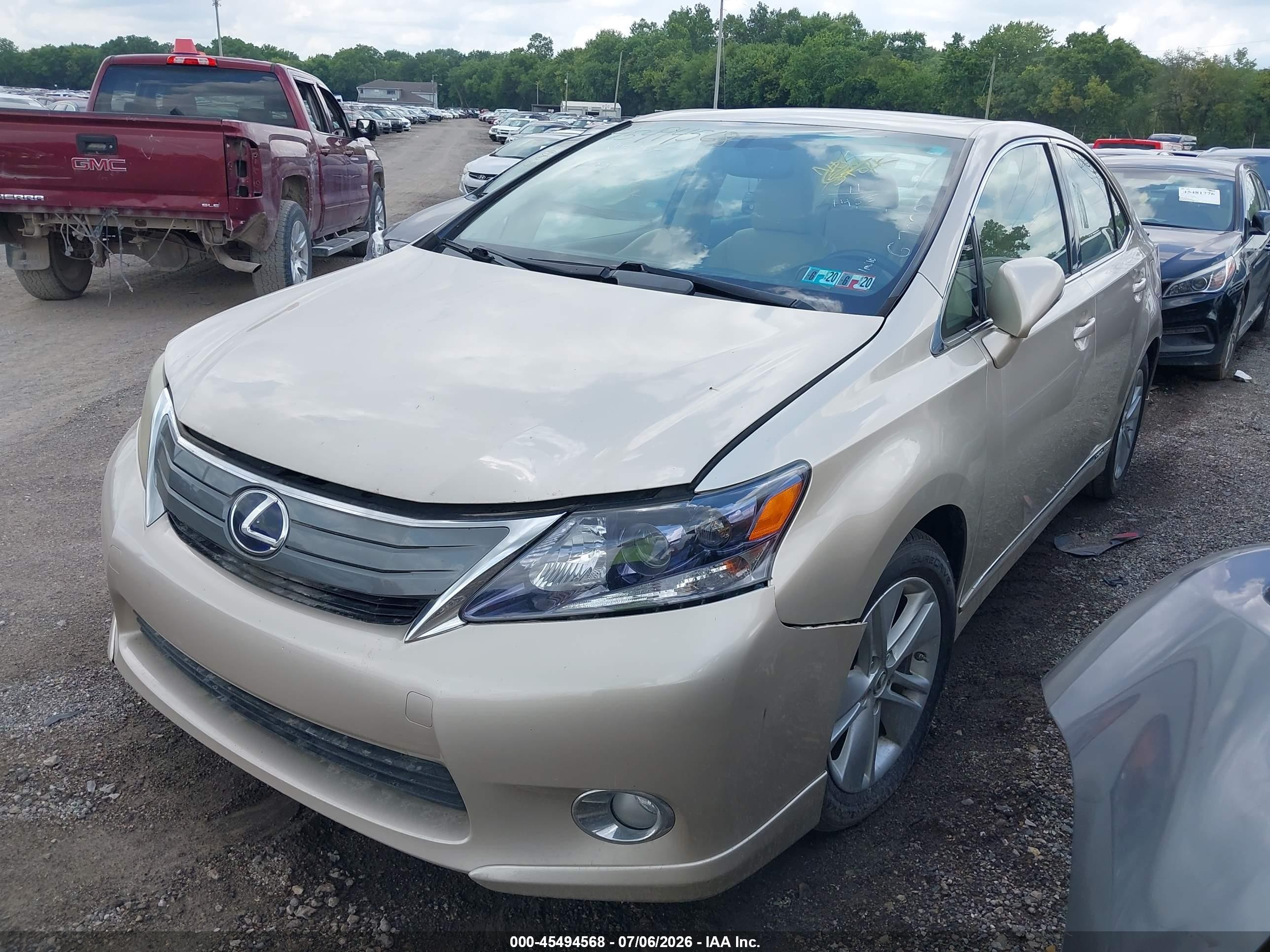 2011 Lexus Hs 250h   Gold vin: JTHBB1BA7B2048356