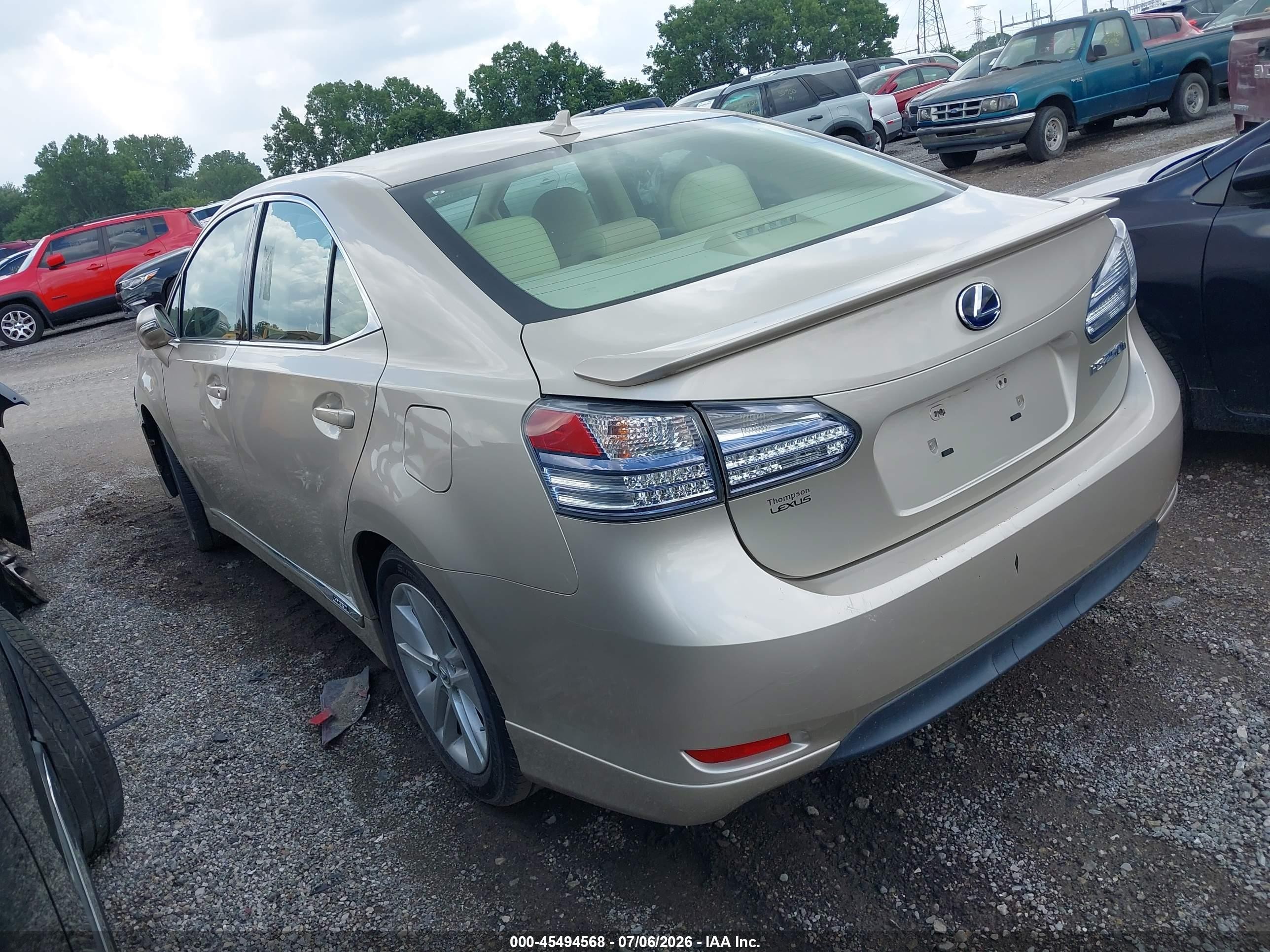 2011 Lexus Hs 250h   Gold vin: JTHBB1BA7B2048356