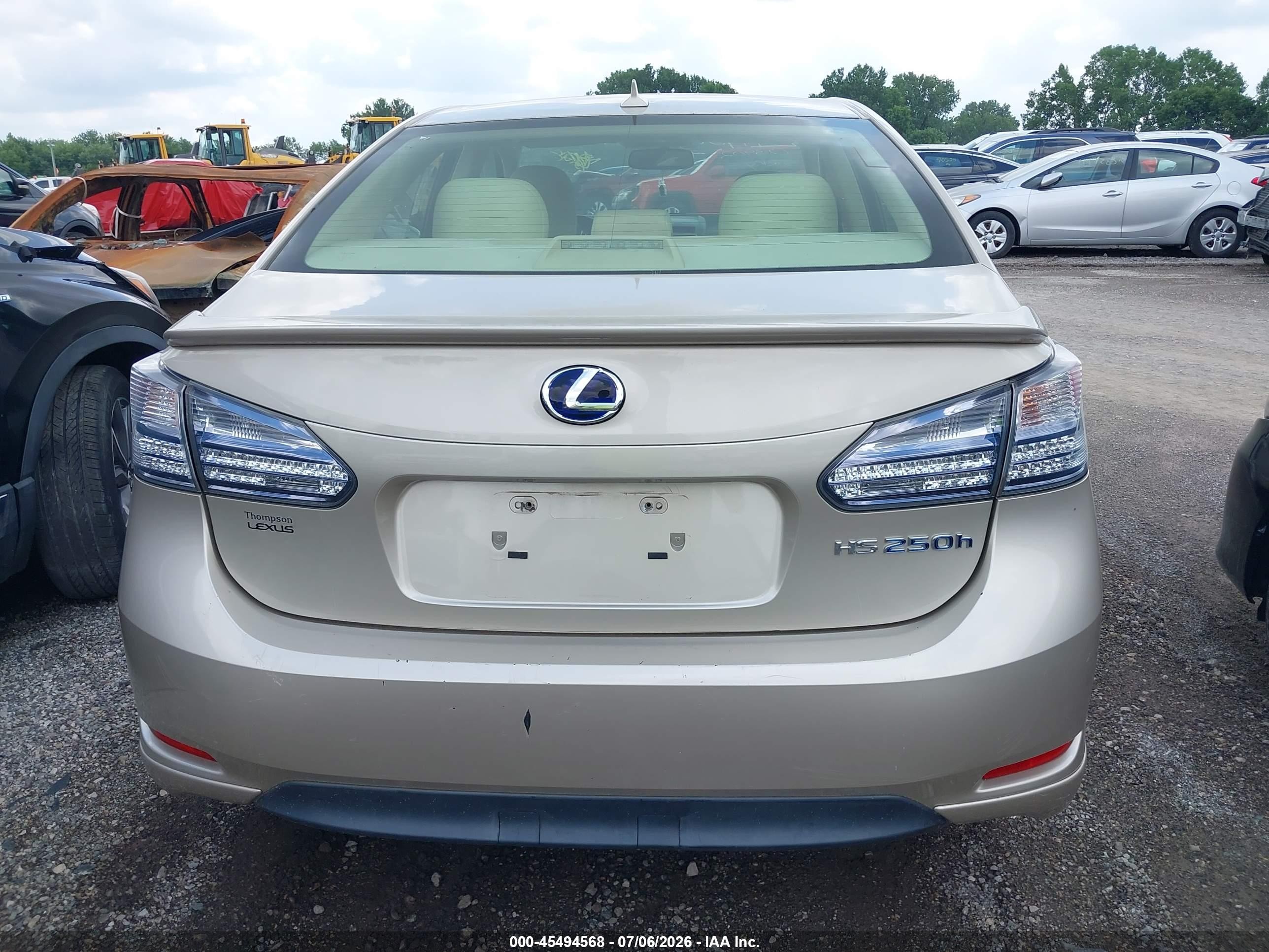 2011 Lexus Hs 250h   Gold vin: JTHBB1BA7B2048356