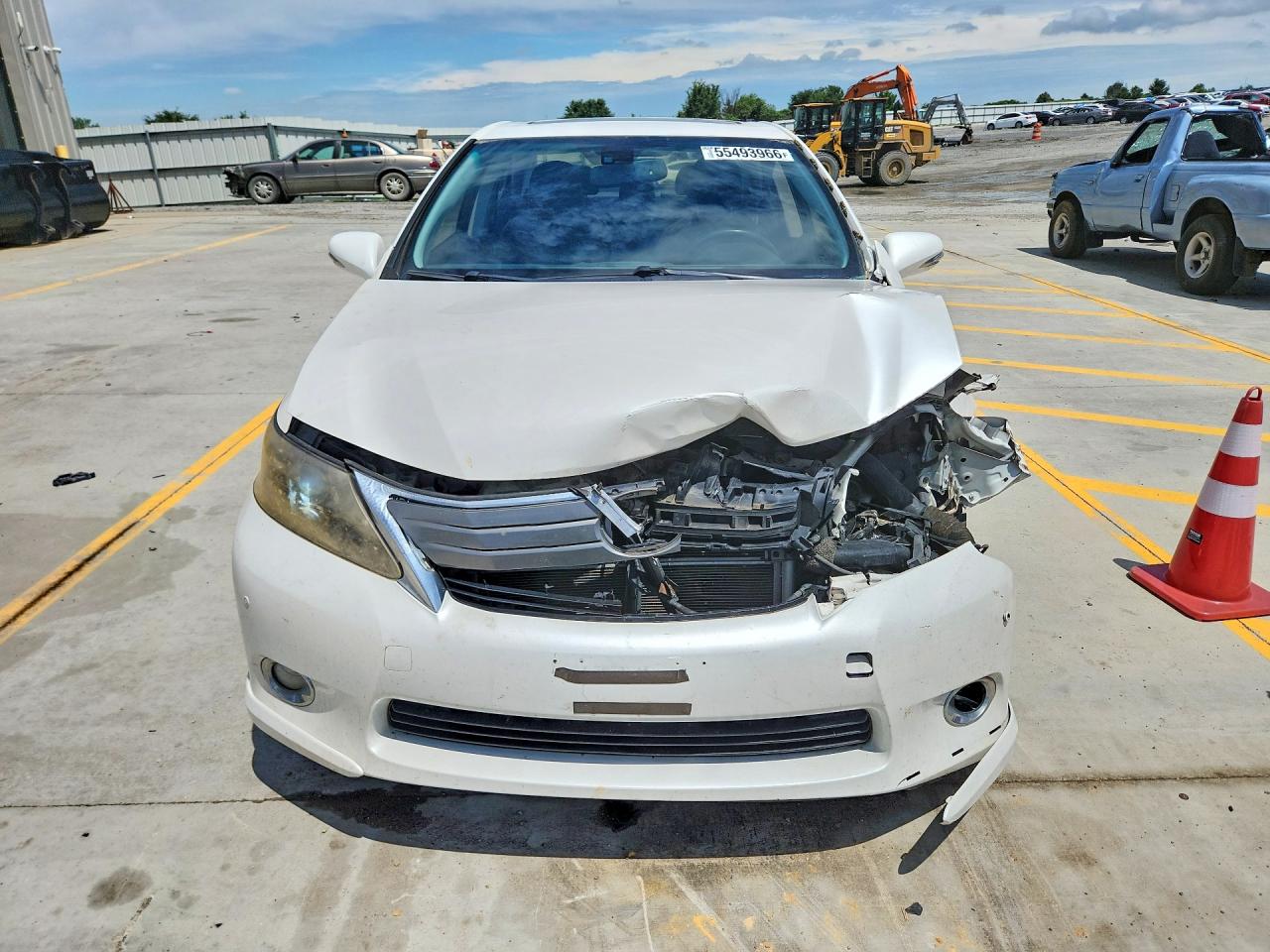 2010 Lexus Hs 250h White vin: JTHBB1BA8A2013274