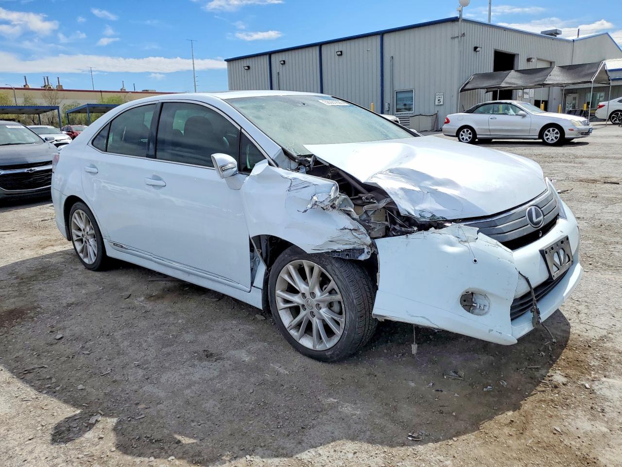 2010 Lexus Hs 250h White vin: JTHBB1BA8A2014215
