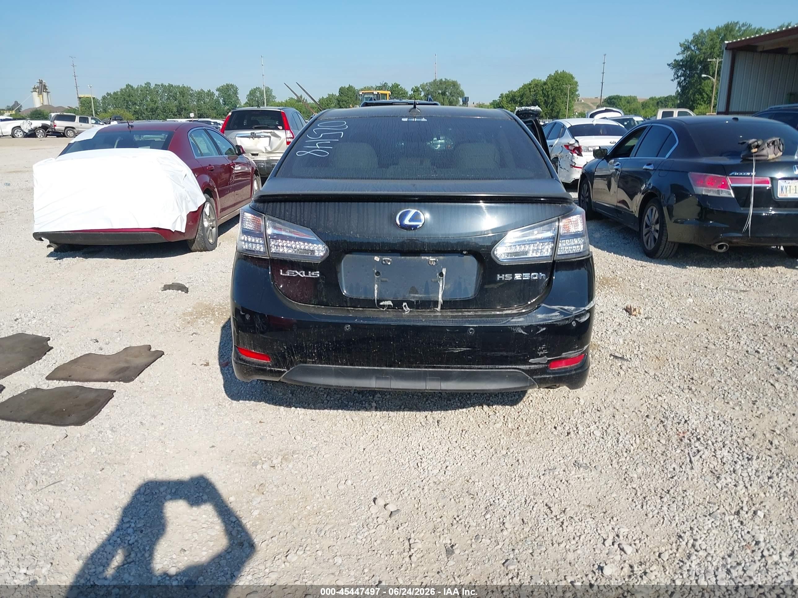 2010 Lexus Hs 250h Premium Black vin: JTHBB1BA8A2025148
