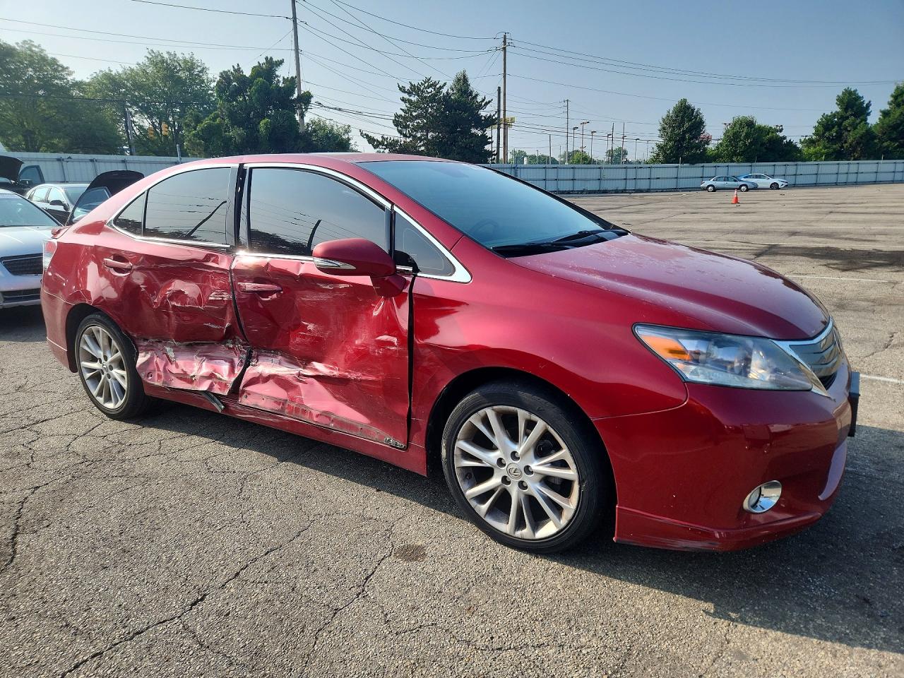 2010 Lexus Hs 250h Red vin: JTHBB1BA8A2035324