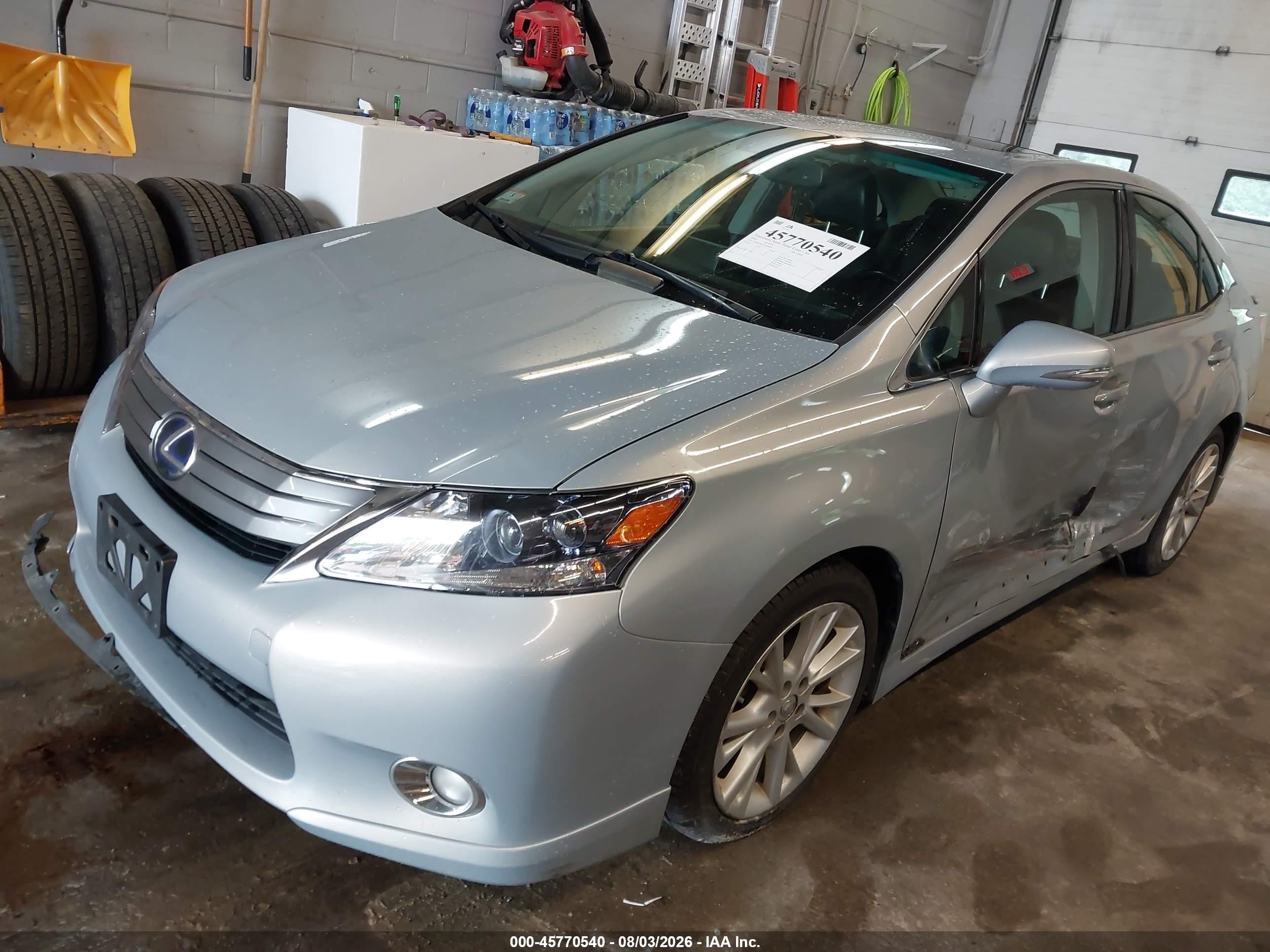 2010 Lexus Hs 250h Premium Silver vin: JTHBB1BA9A2008830