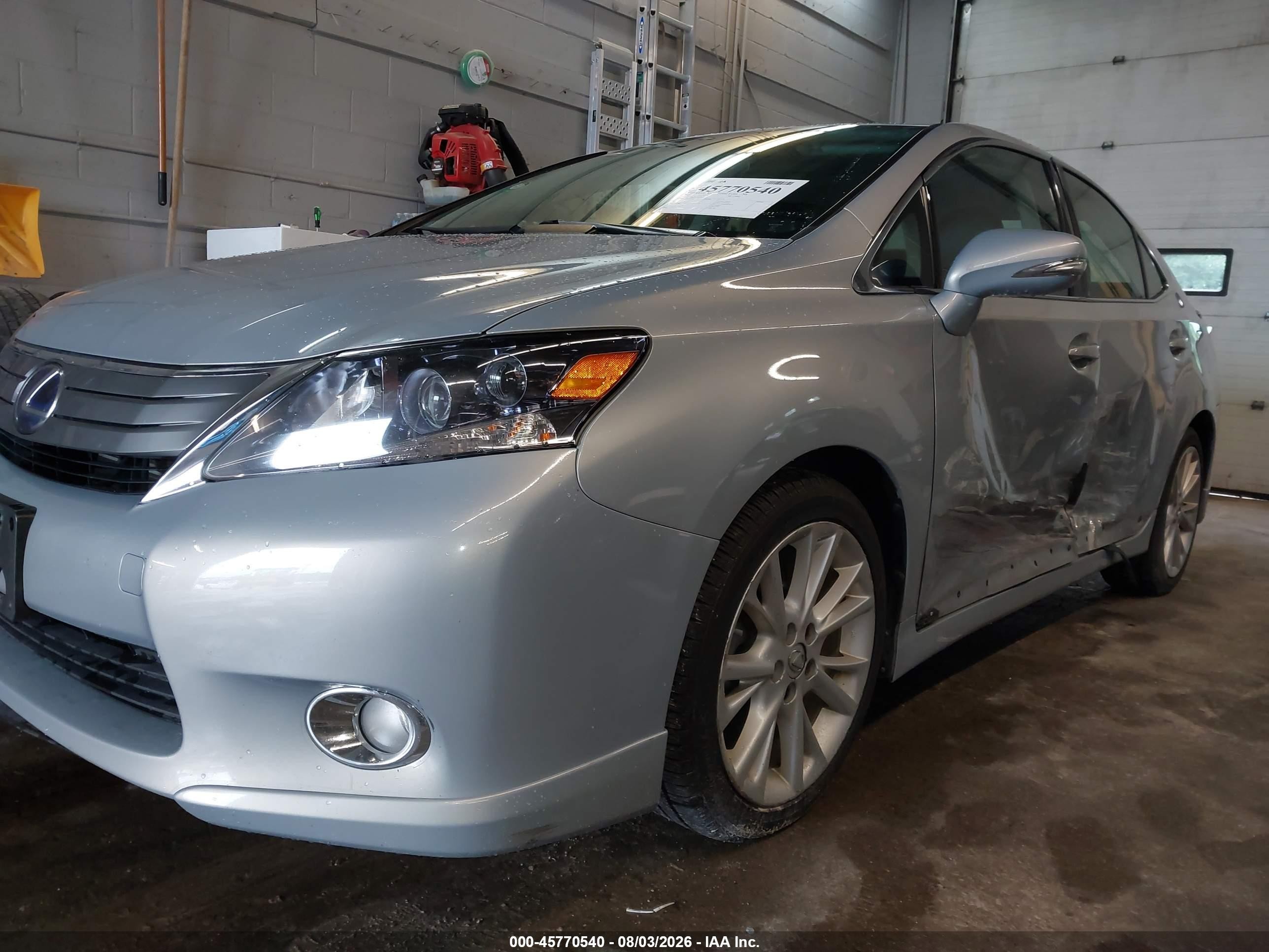 2010 Lexus Hs 250h Premium Silver vin: JTHBB1BA9A2008830