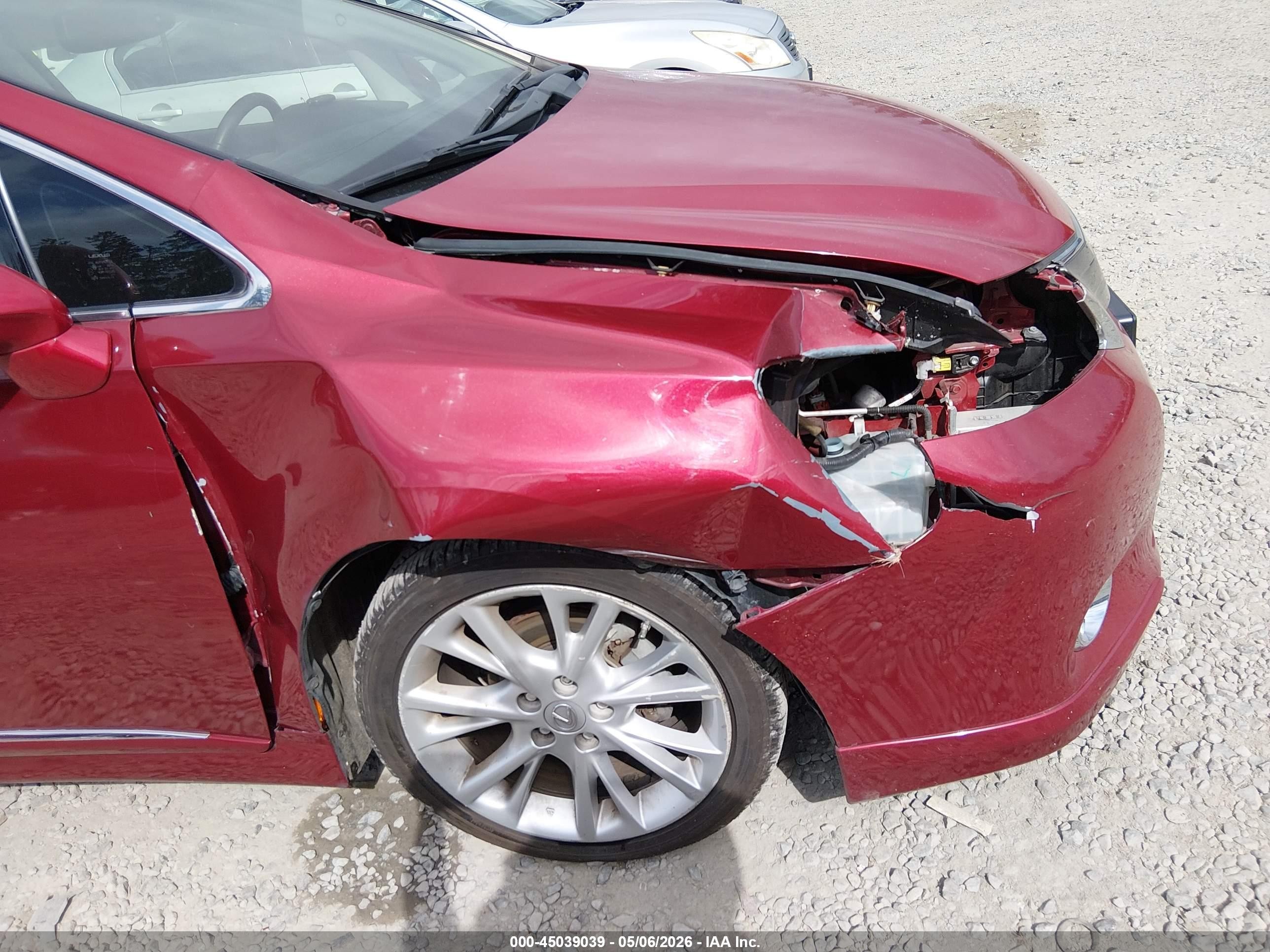 2010 Lexus Hs 250h Premium Red vin: JTHBB1BA9A2020704
