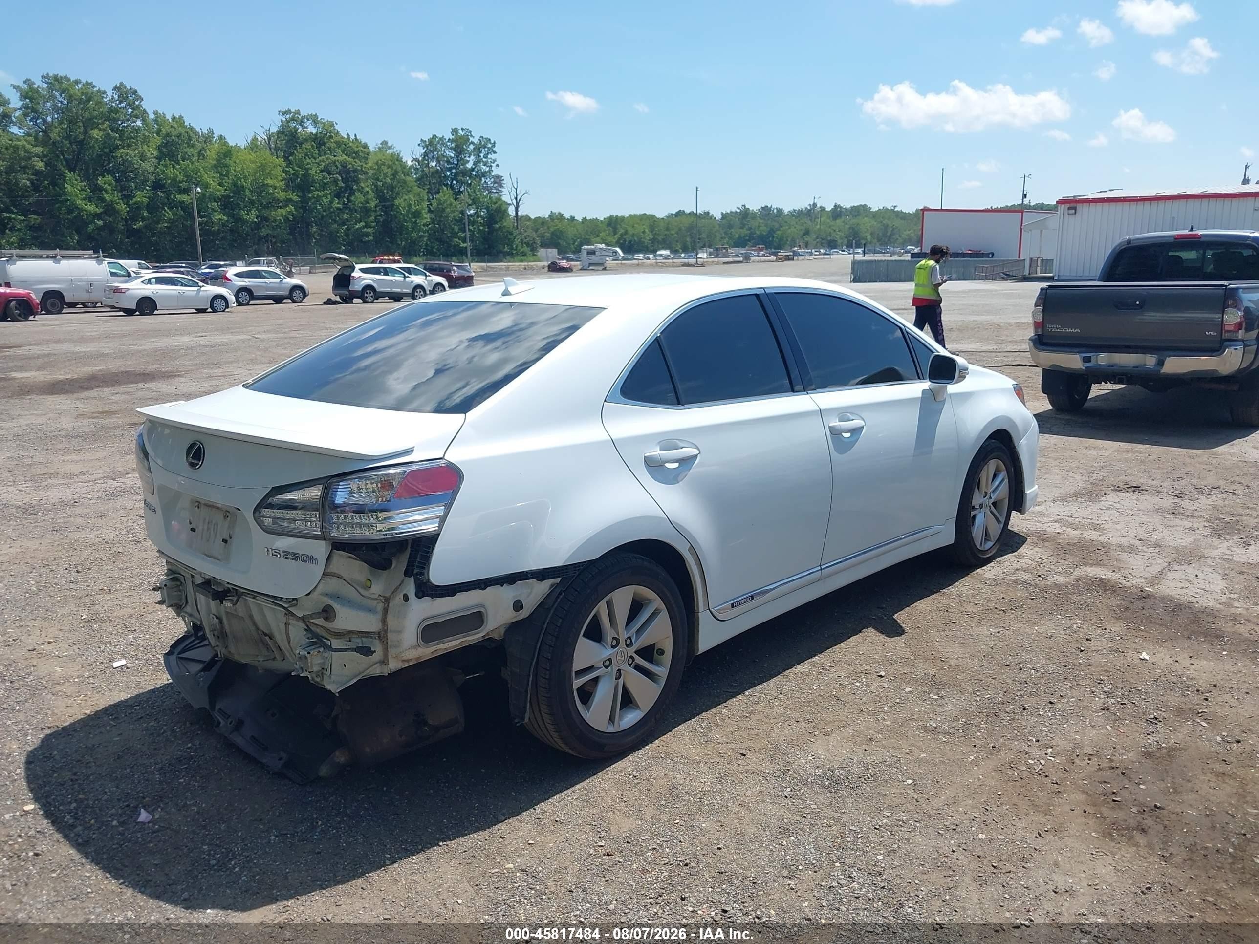 2010 Lexus Hs 250h White vin: JTHBB1BA9A2023585