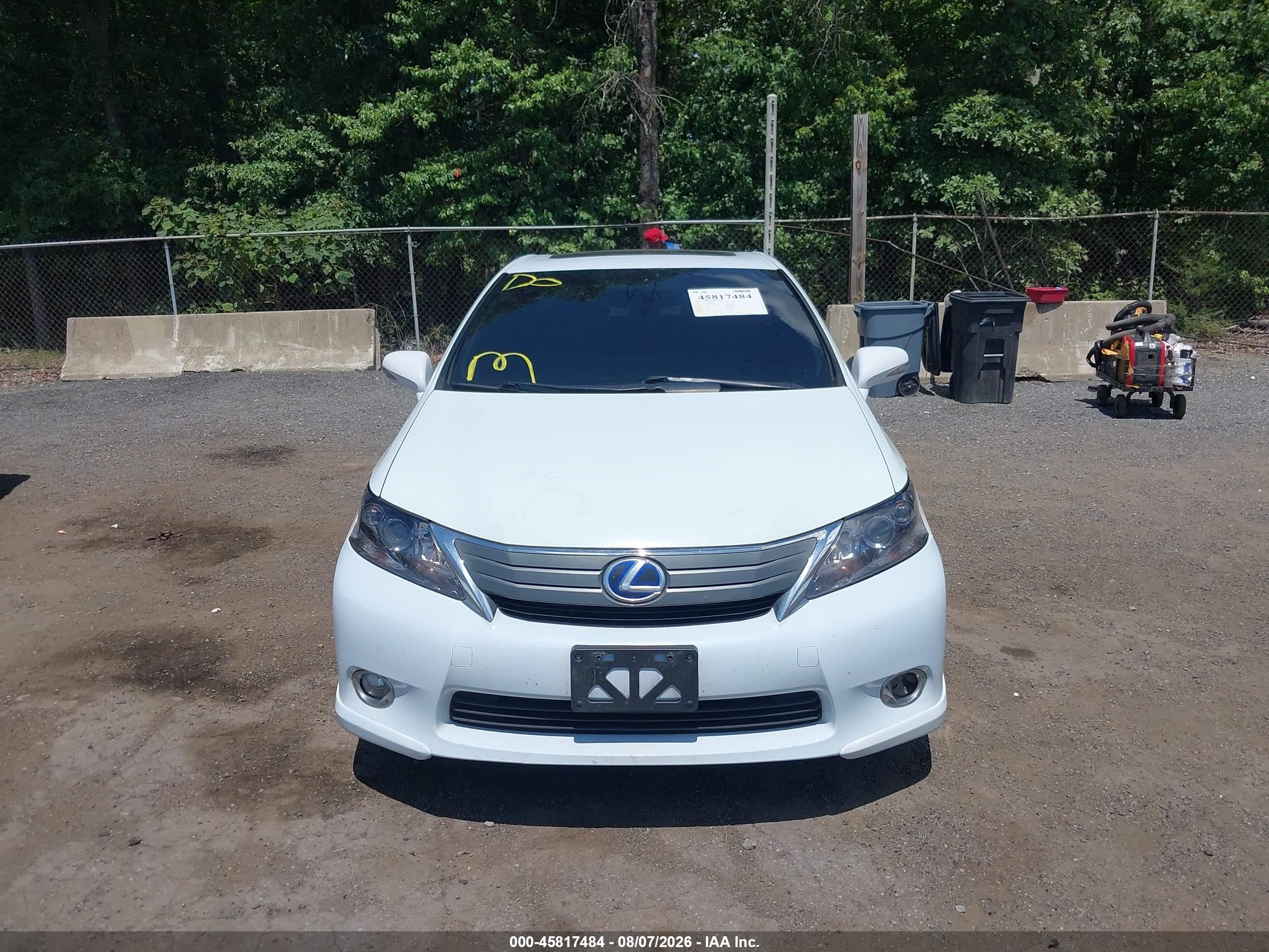 2010 Lexus Hs 250h White vin: JTHBB1BA9A2023585