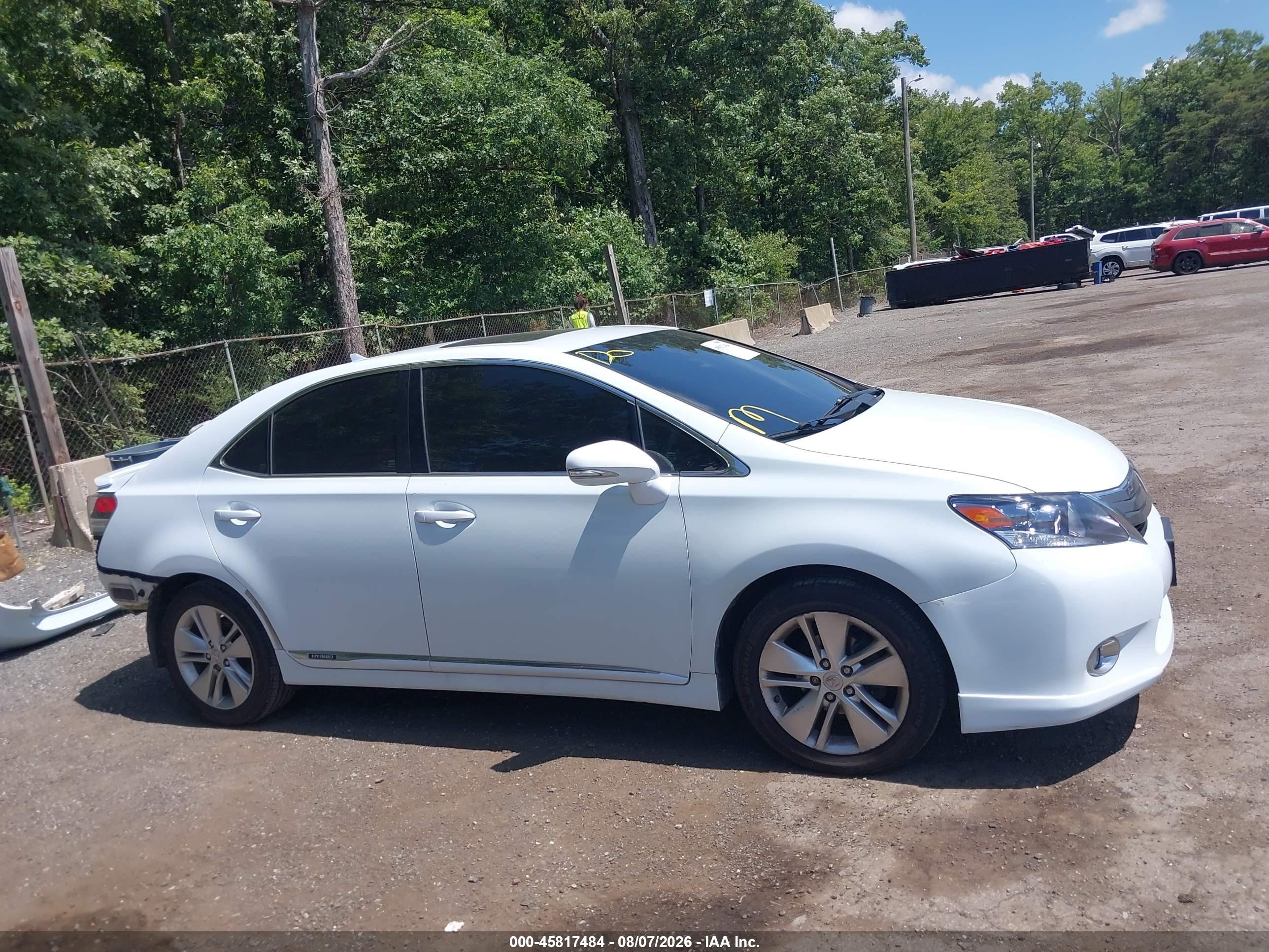 2010 Lexus Hs 250h White vin: JTHBB1BA9A2023585