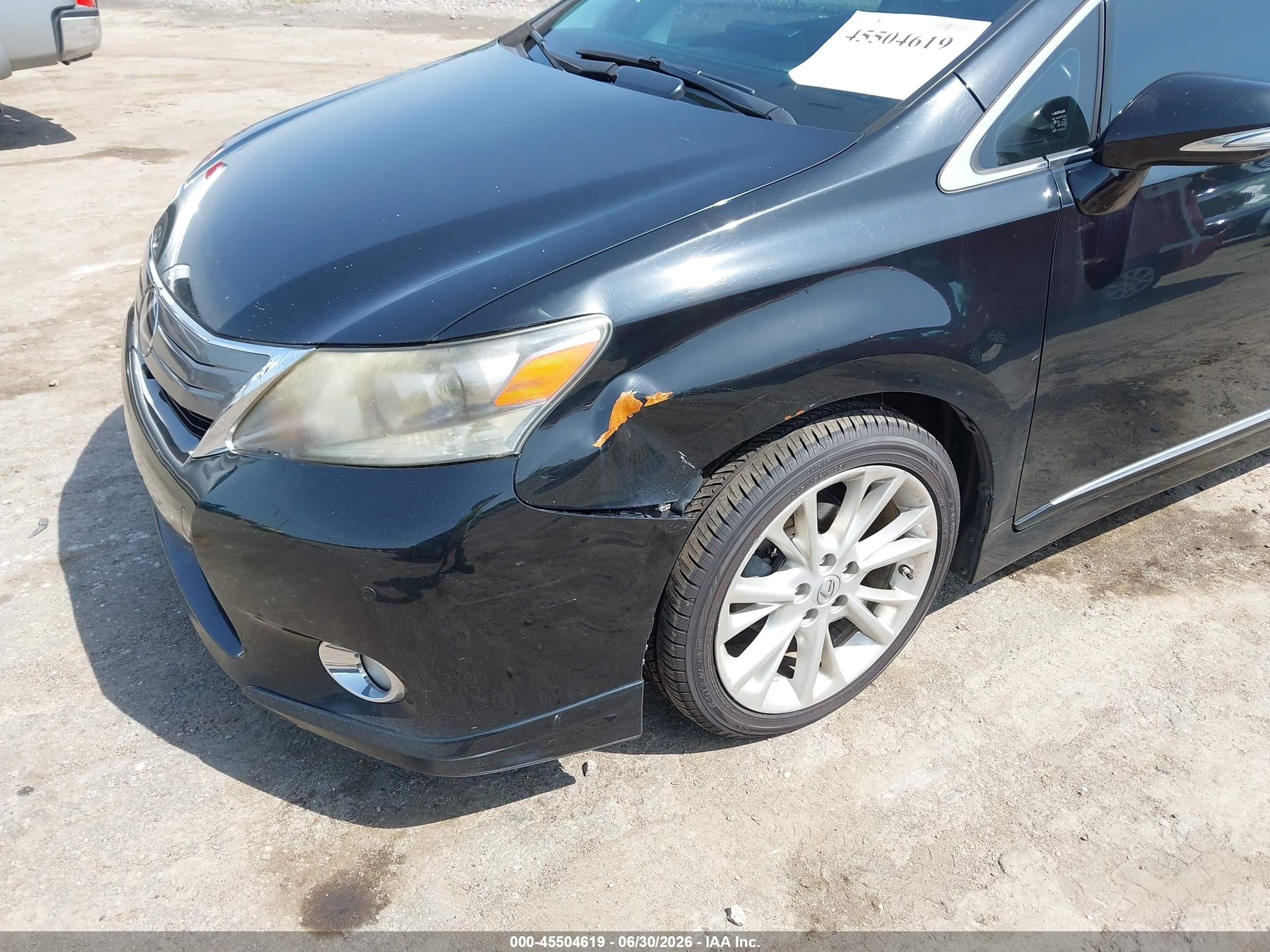 2010 Lexus Hs 250h Premium Black vin: JTHBB1BA9A2034487