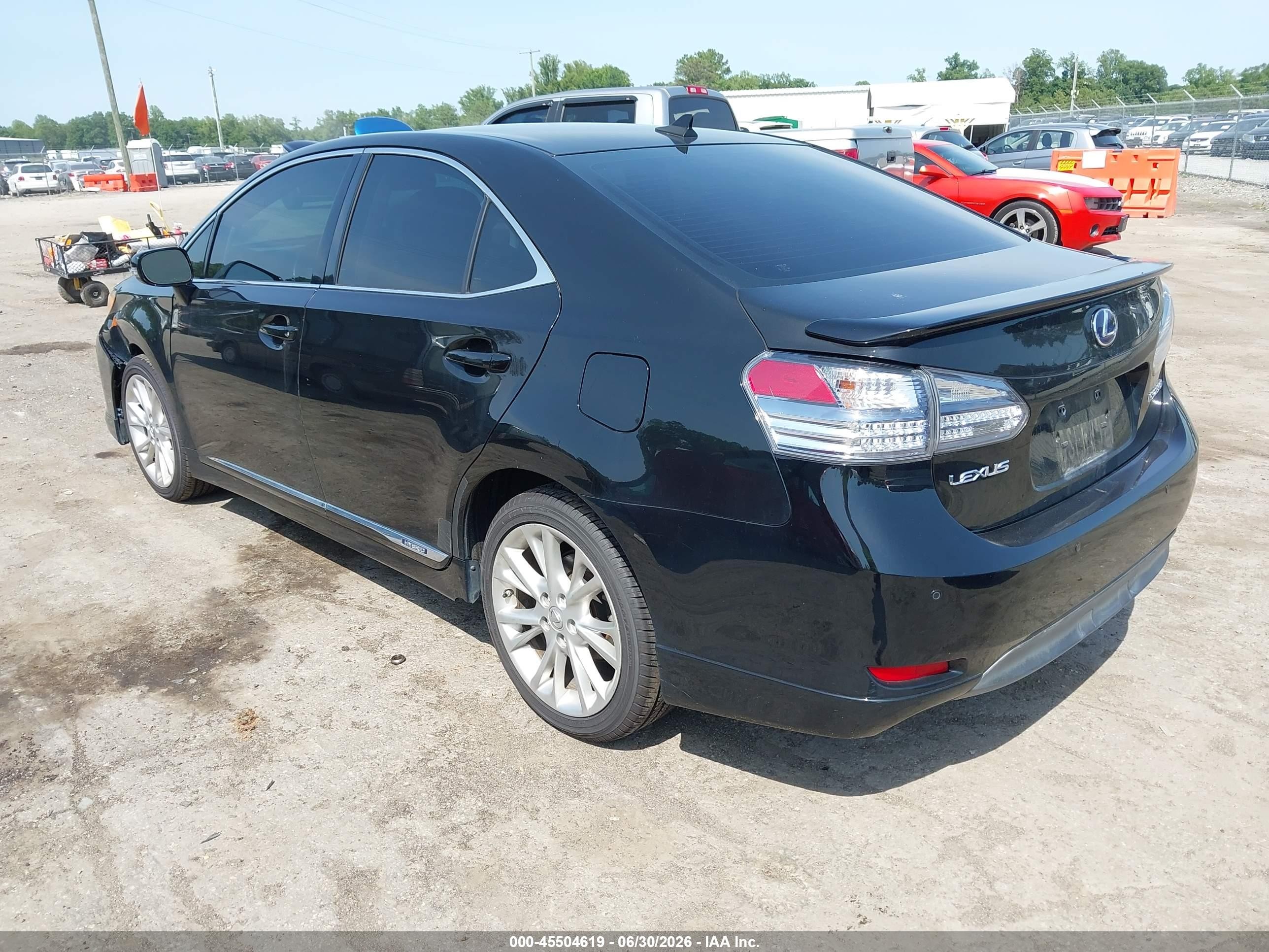 2010 Lexus Hs 250h Premium Black vin: JTHBB1BA9A2034487