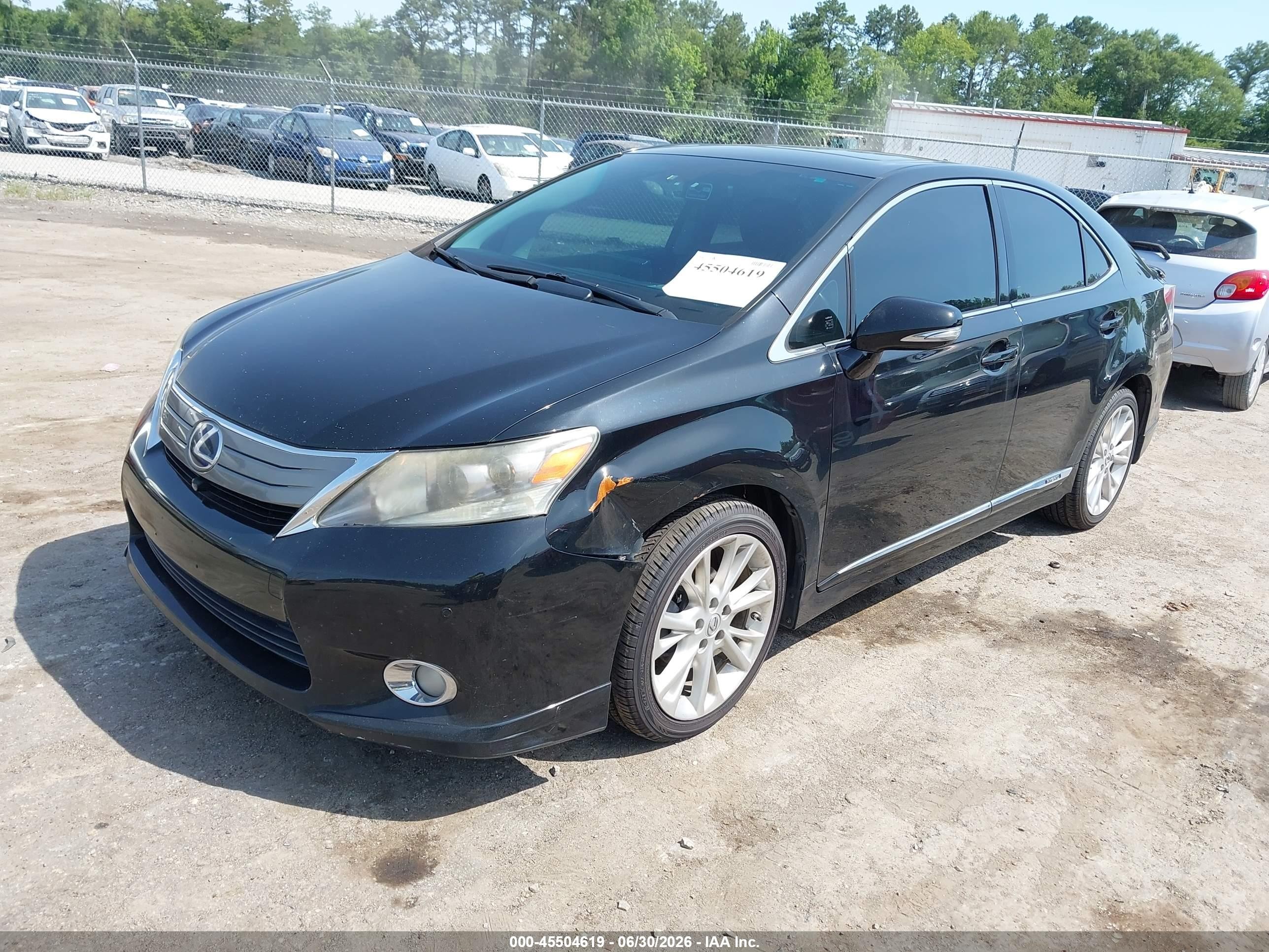 2010 Lexus Hs 250h Premium Black vin: JTHBB1BA9A2034487