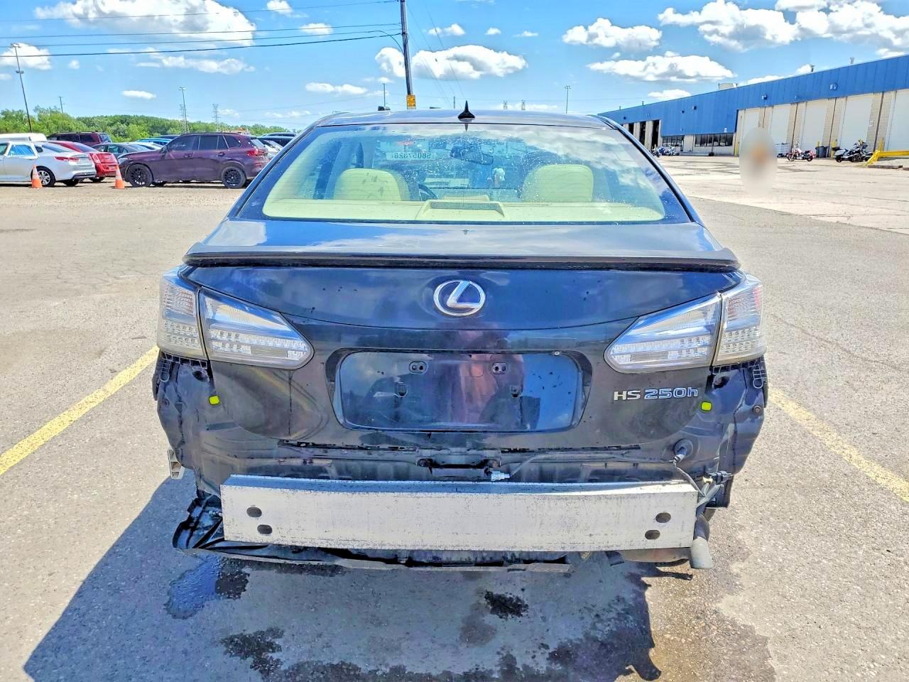 2012 Lexus Hs 250h Black vin: JTHBB1BA9C2049218