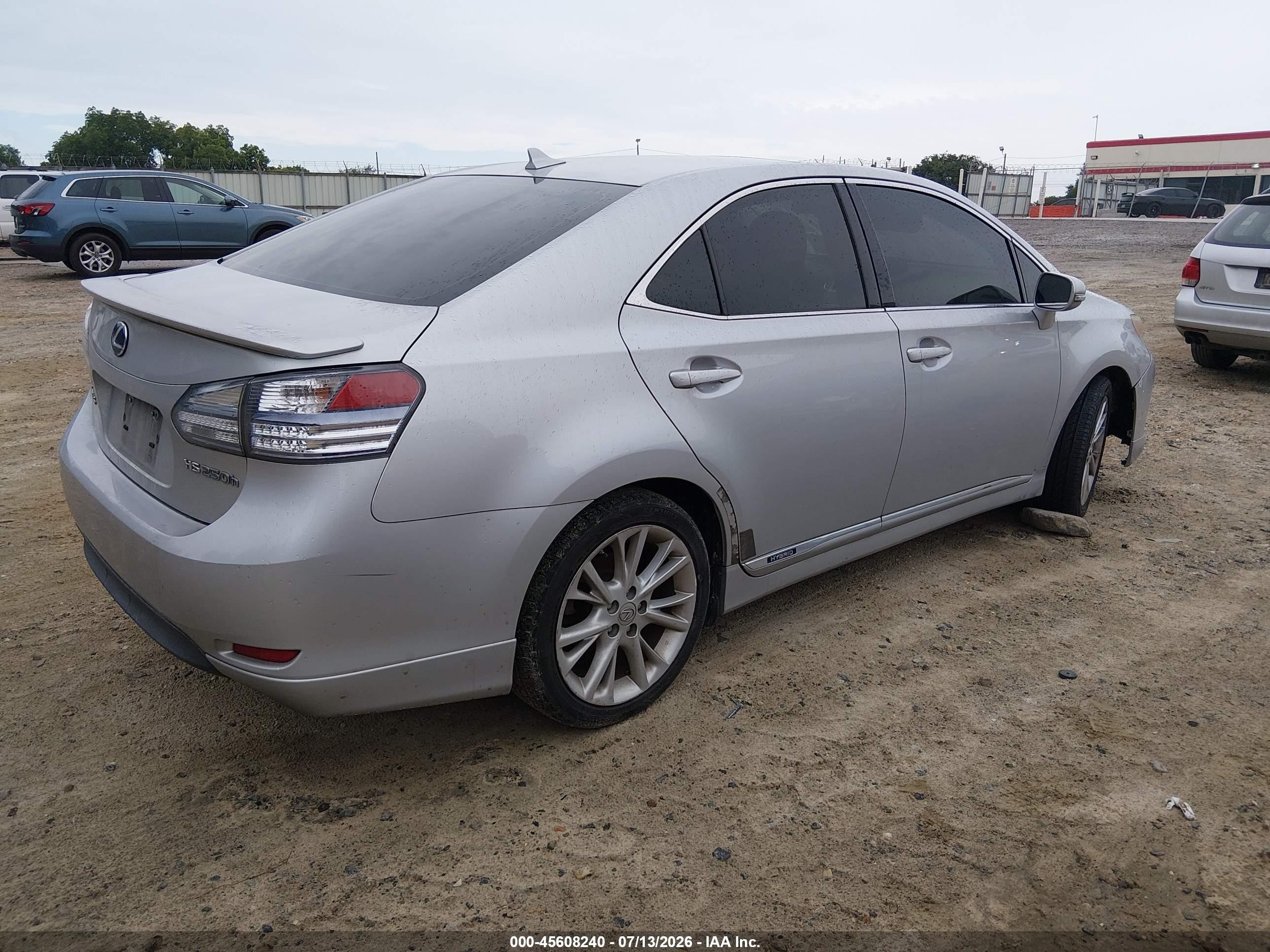 2010 Lexus Hs 250h Premium Silver vin: JTHBB1BAXA2006682