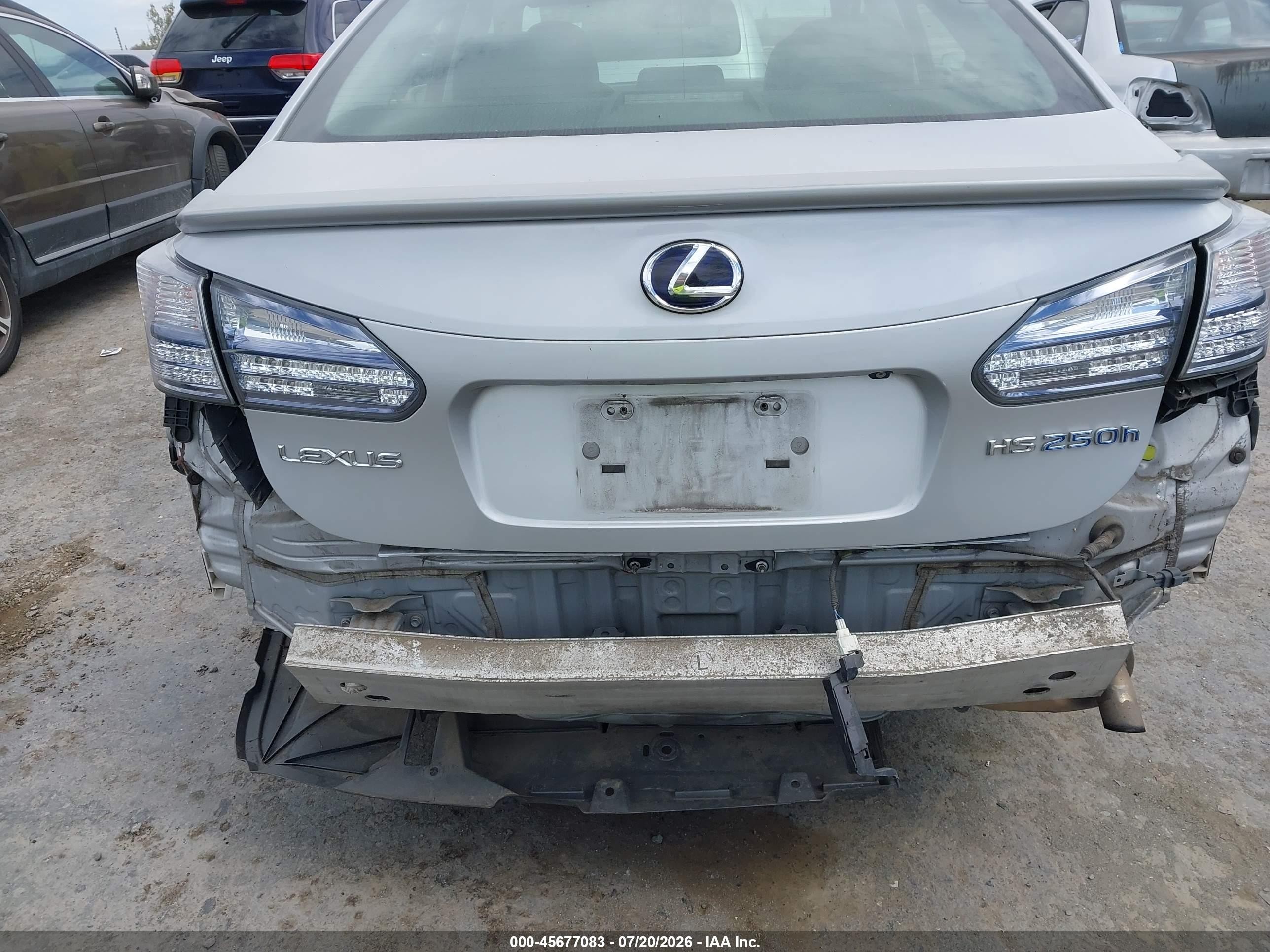 2010 Lexus Hs 250h Premium Gray vin: JTHBB1BAXA2024034