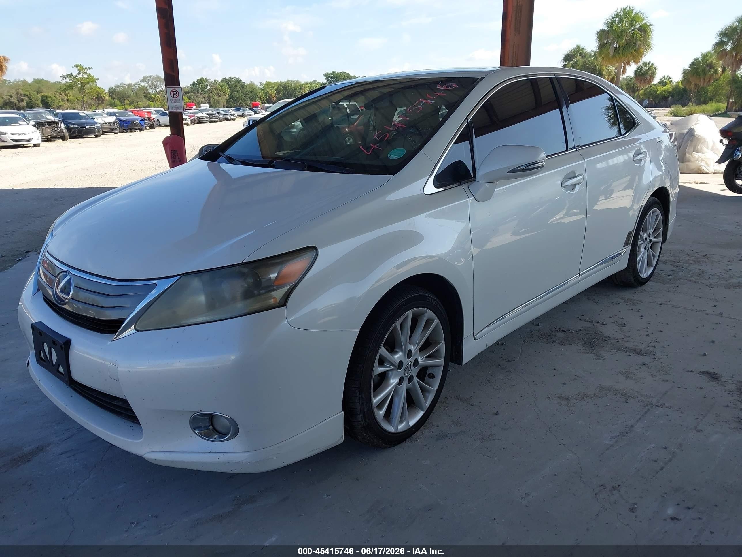 2010 Lexus Hs 250h Premium White vin: JTHBB1BAXA2032165