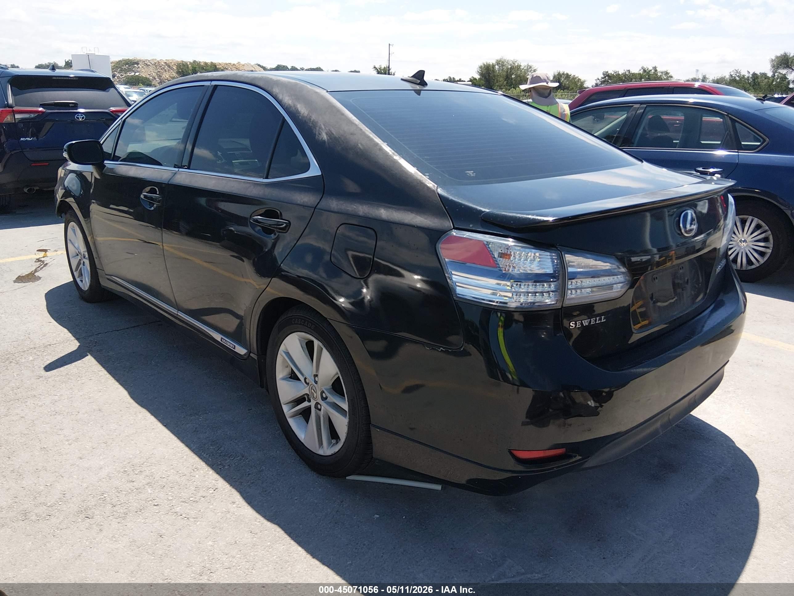 2011 Lexus Hs 250h   Black vin: JTHBB1BAXB2043359