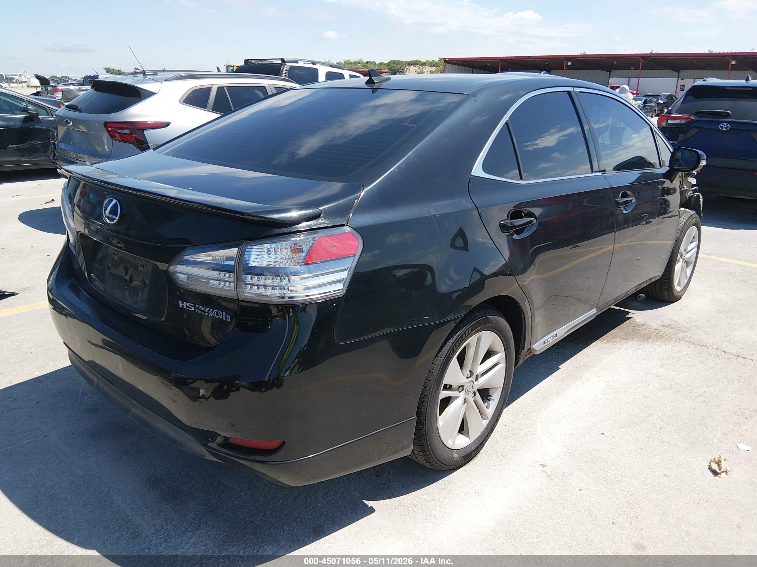 2011 Lexus Hs 250h   Black vin: JTHBB1BAXB2043359