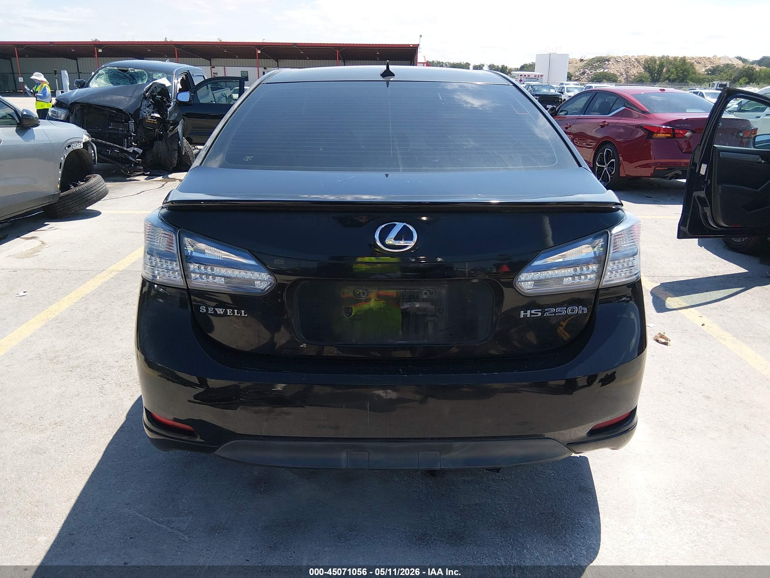 2011 Lexus Hs 250h   Black vin: JTHBB1BAXB2043359