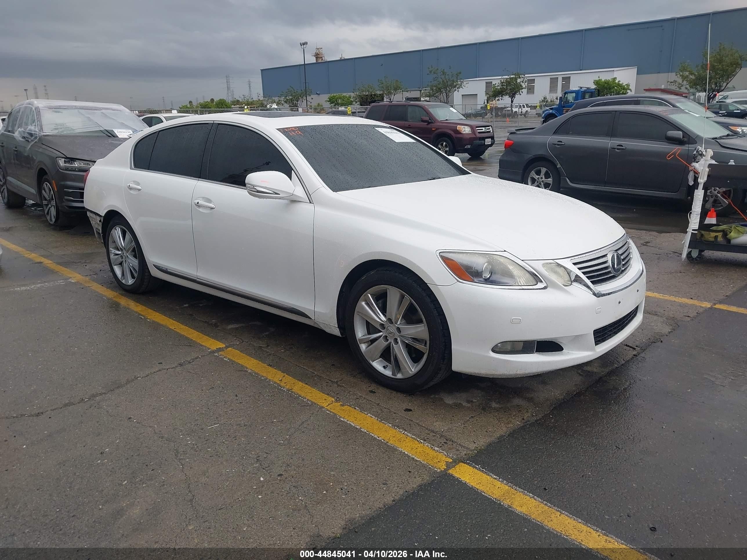 2011 Lexus Gs 450h   White vin: JTHBC1KS1B5023943