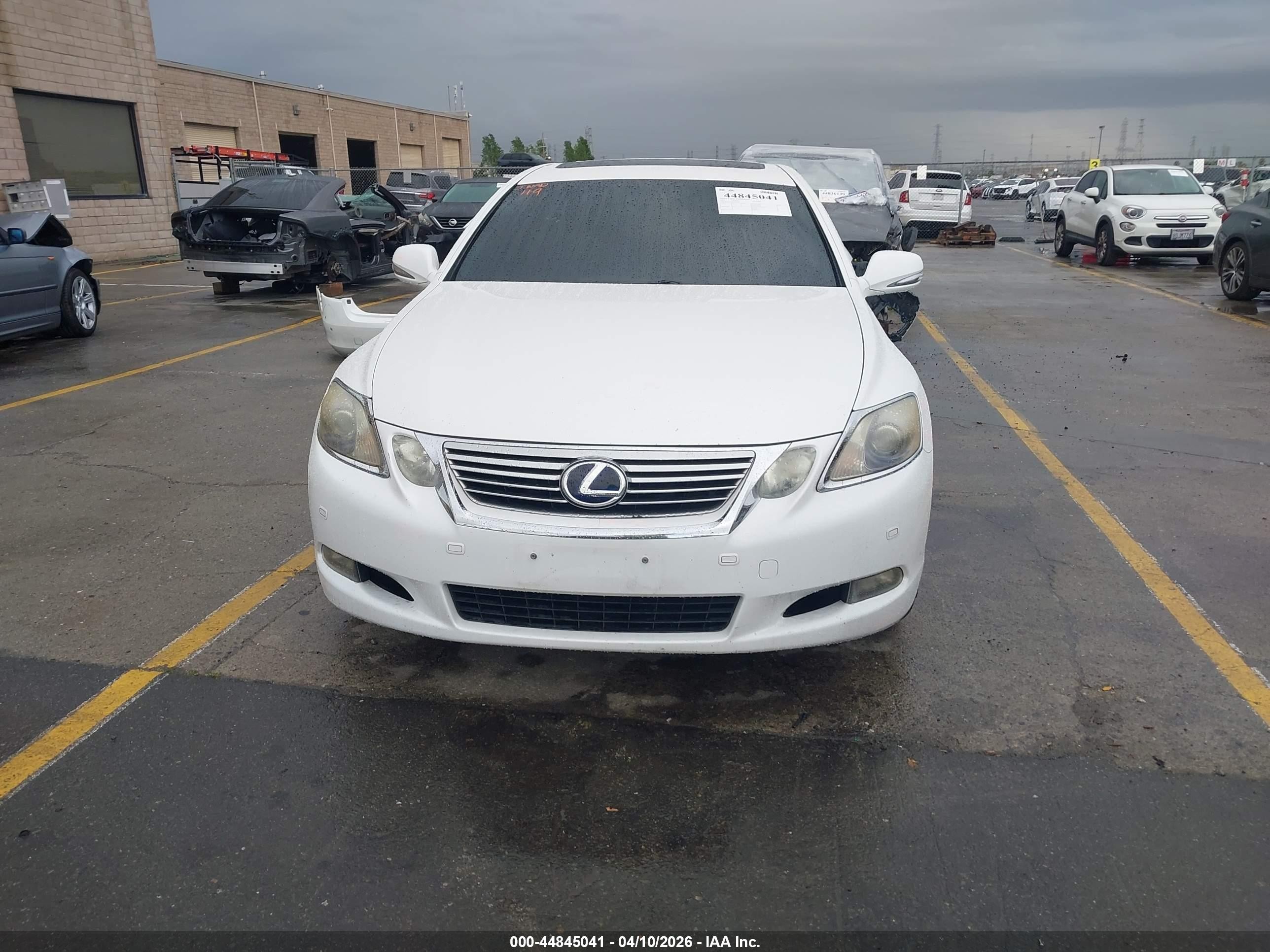 2011 Lexus Gs 450h   White vin: JTHBC1KS1B5023943