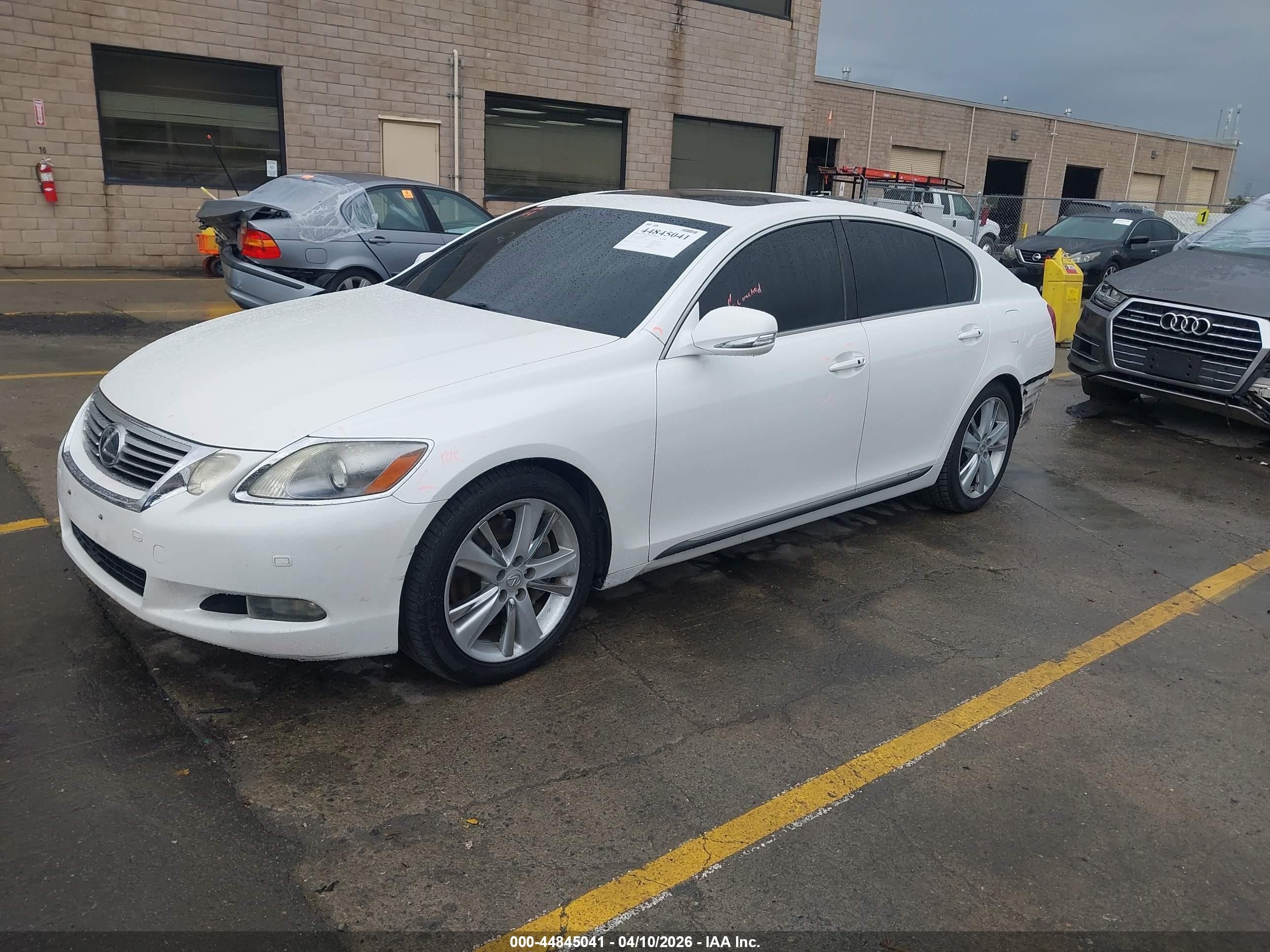 2011 Lexus Gs 450h   White vin: JTHBC1KS1B5023943