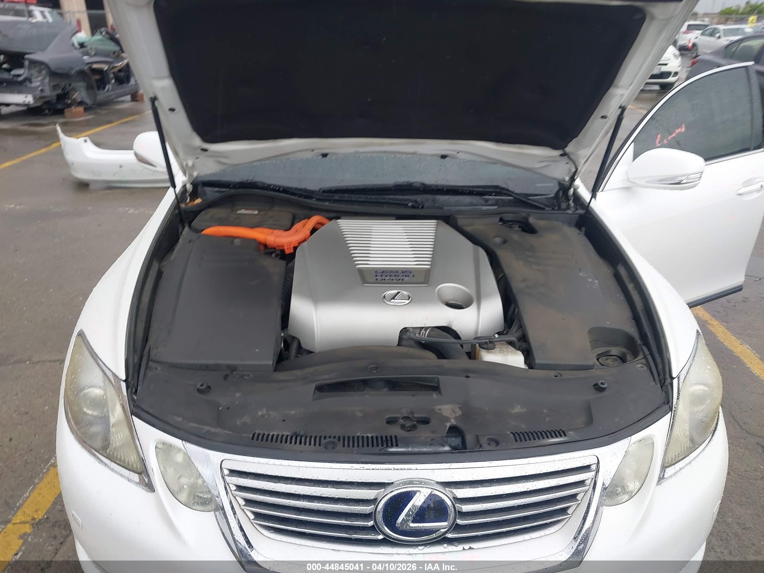2011 Lexus Gs 450h   White vin: JTHBC1KS1B5023943
