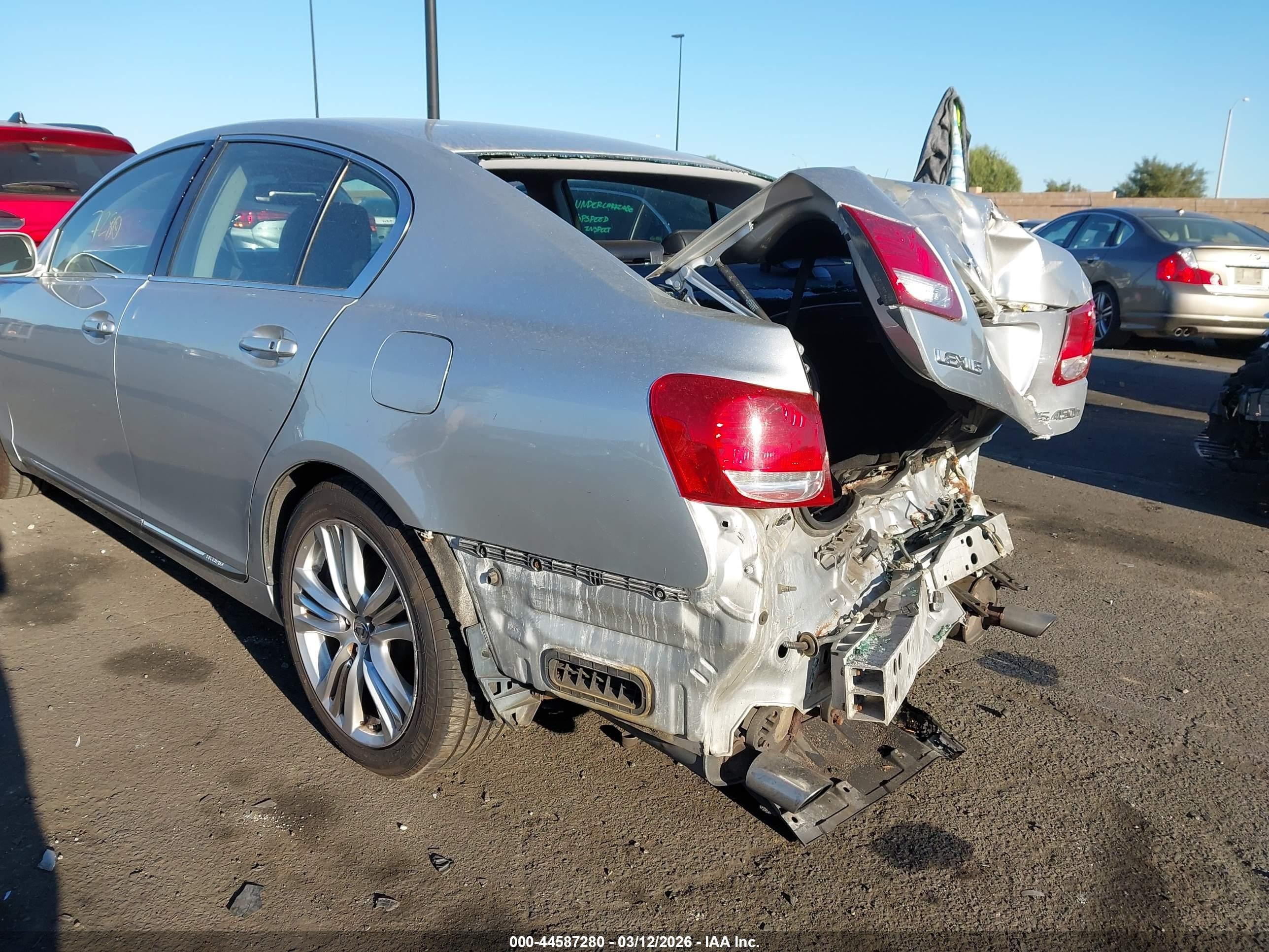 2007 Lexus Gs 450h   Silver vin: JTHBC96S075001285