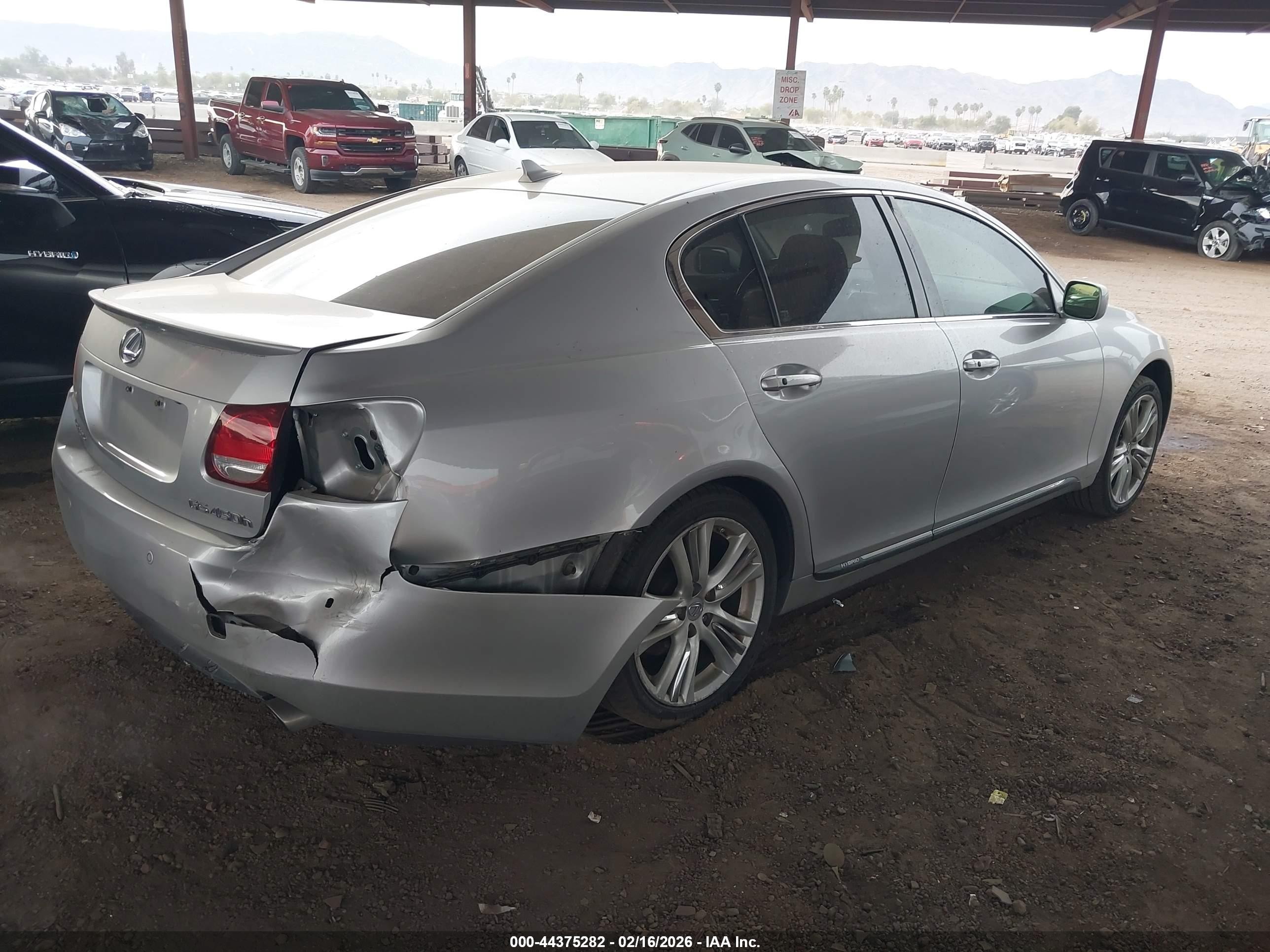 2007 Lexus Gs 450h   Серебряный vin: JTHBC96S075005756