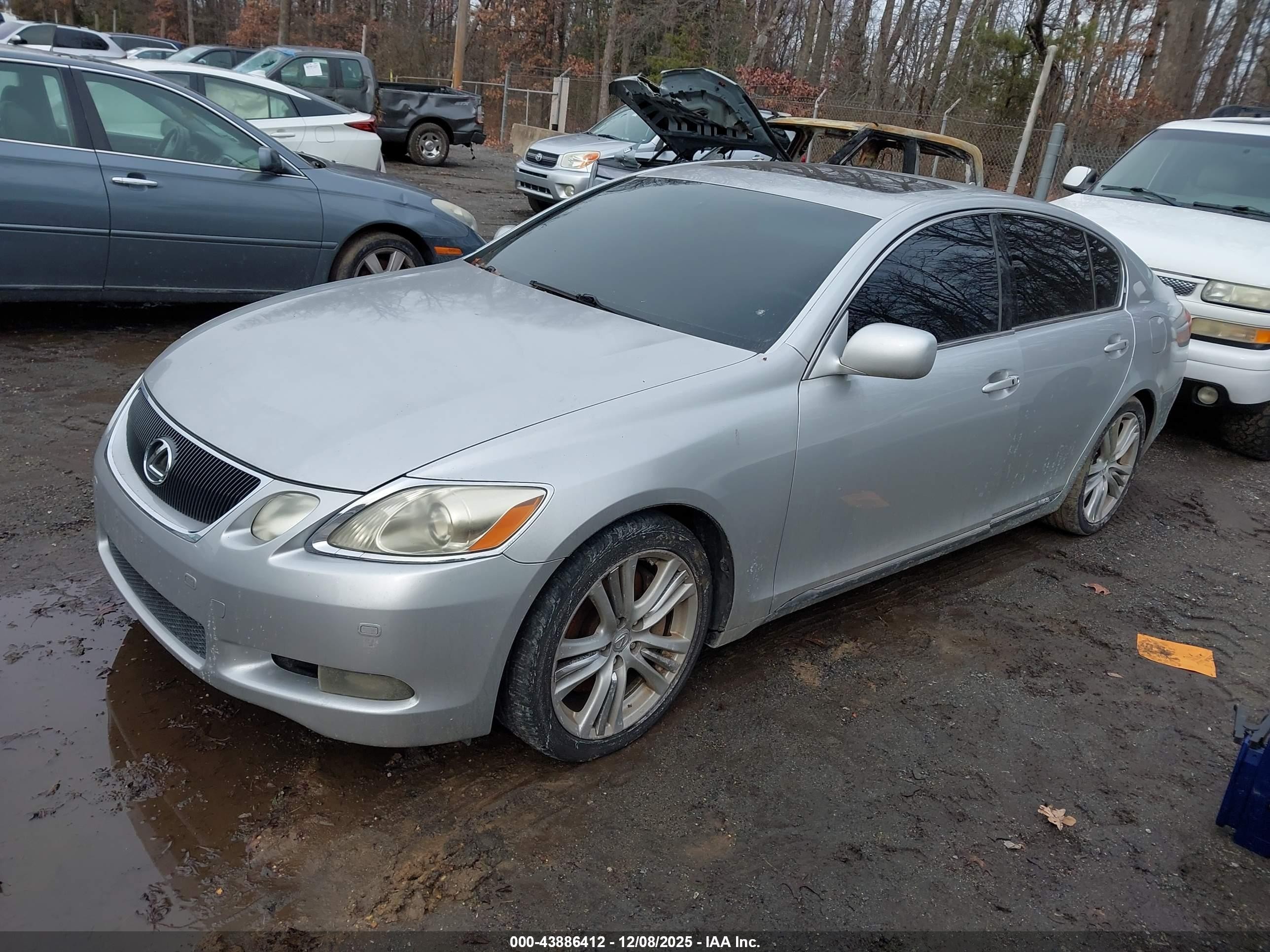 2007 Lexus Gs 450h   Серебряный vin: JTHBC96S075007653