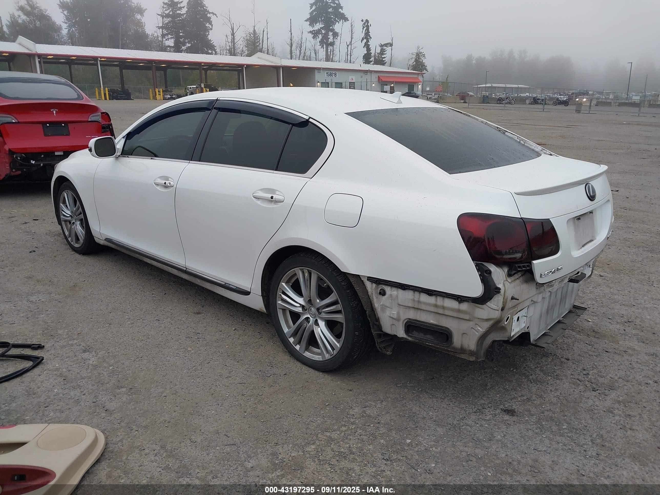 2008 Lexus Gs 450h   White vin: JTHBC96S085012787