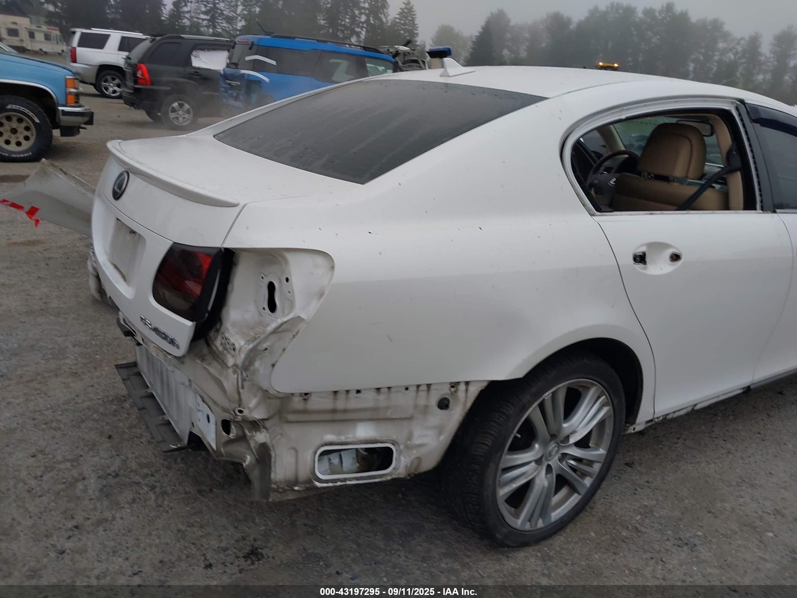 2008 Lexus Gs 450h   White vin: JTHBC96S085012787