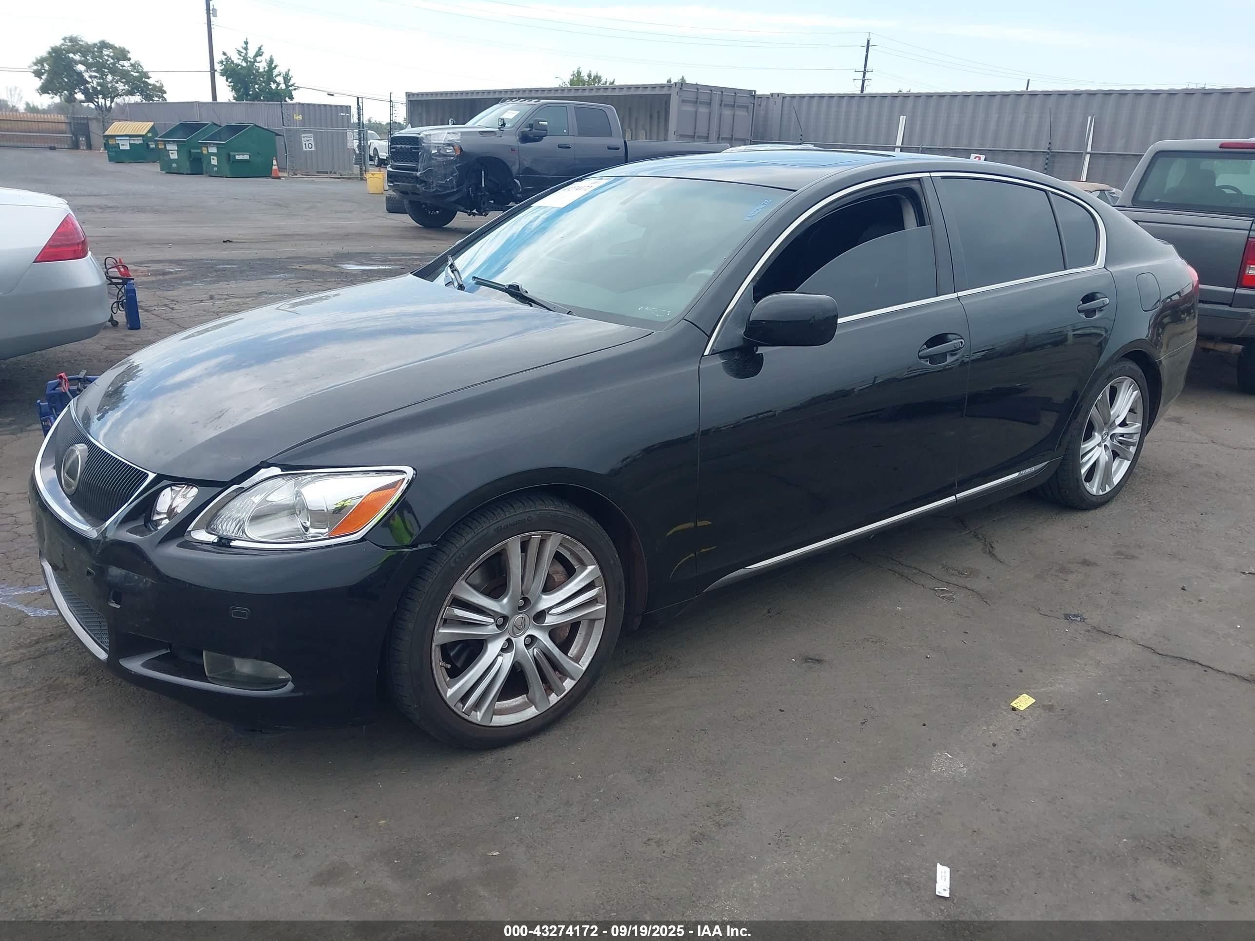 2007 Lexus Gs 450h   Черный vin: JTHBC96S175004776