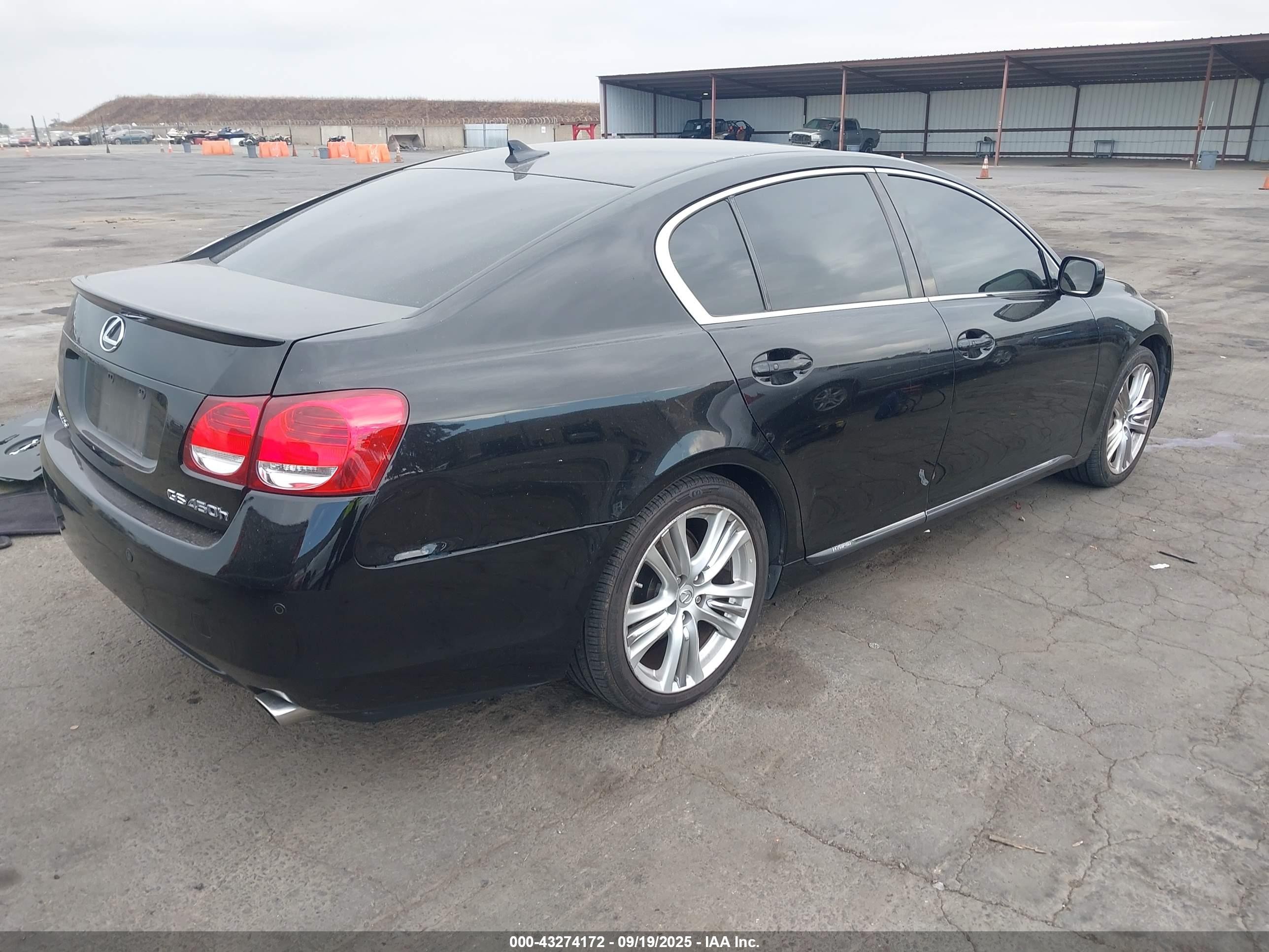 2007 Lexus Gs 450h   Черный vin: JTHBC96S175004776
