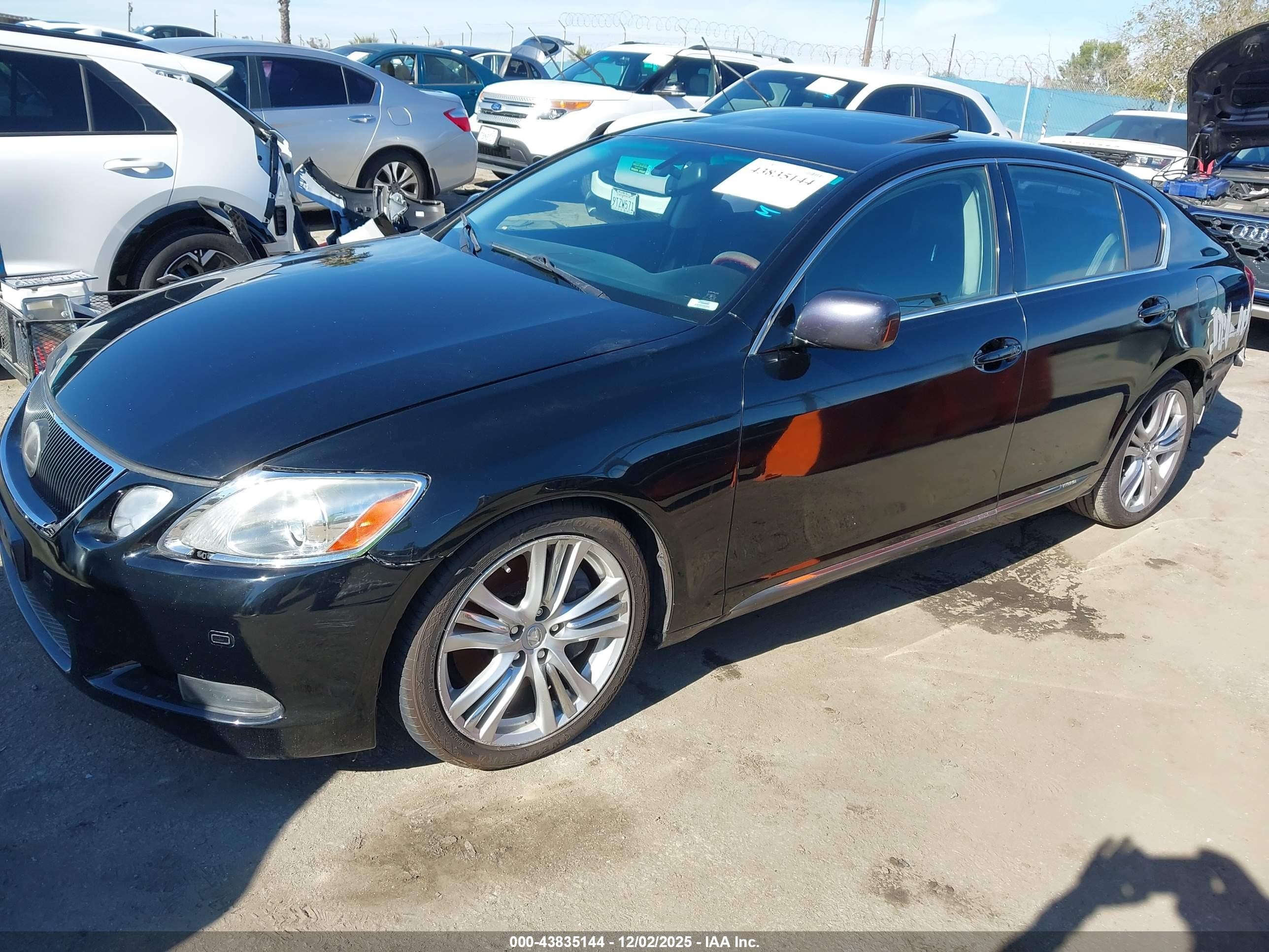 2007 Lexus Gs 450h   Черный vin: JTHBC96S275007511