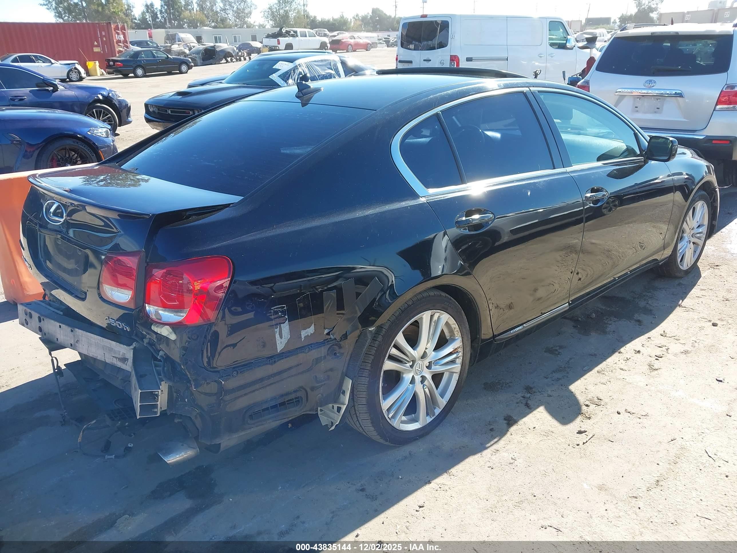 2007 Lexus Gs 450h   Черный vin: JTHBC96S275007511