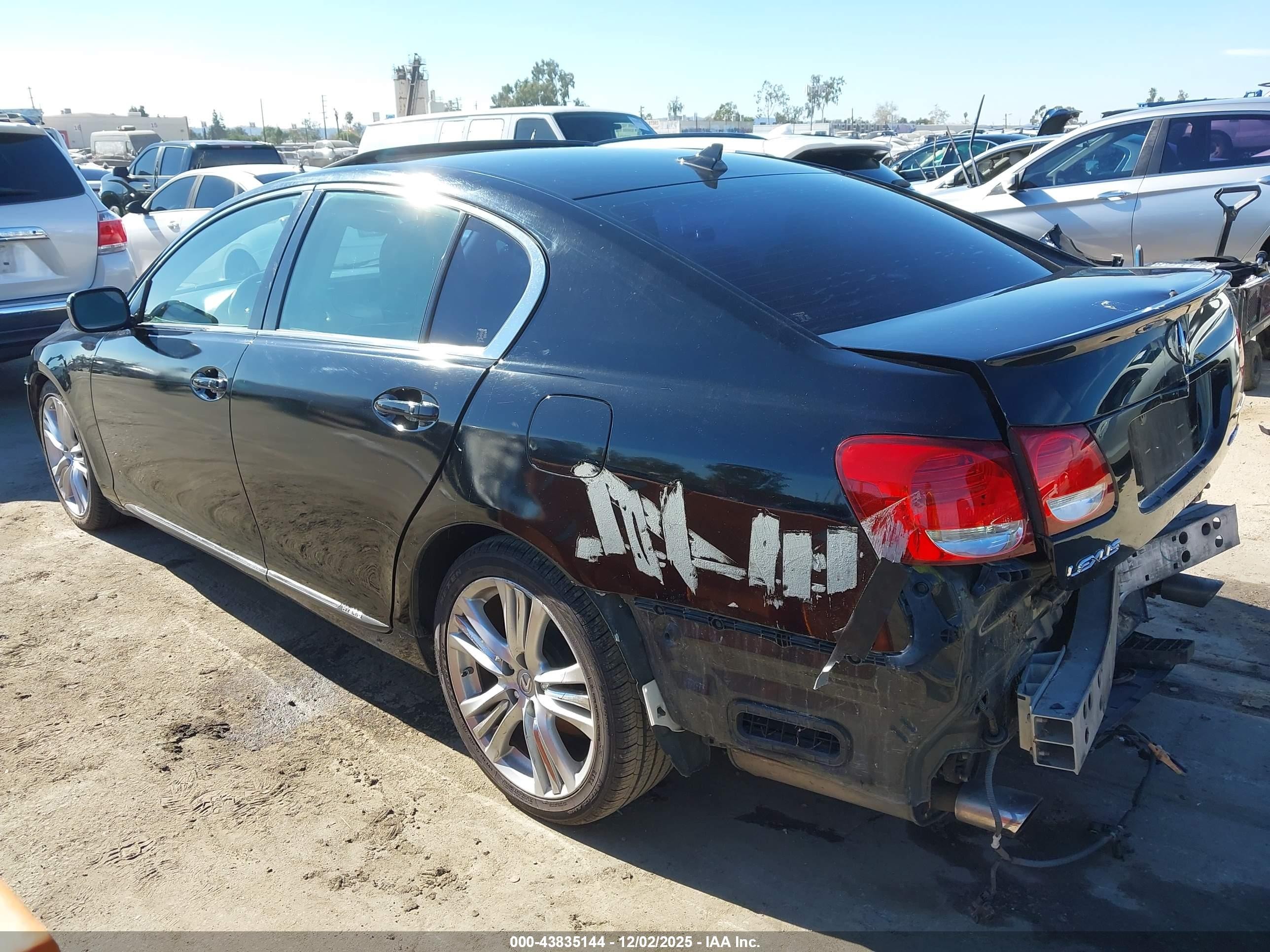 2007 Lexus Gs 450h   Черный vin: JTHBC96S275007511