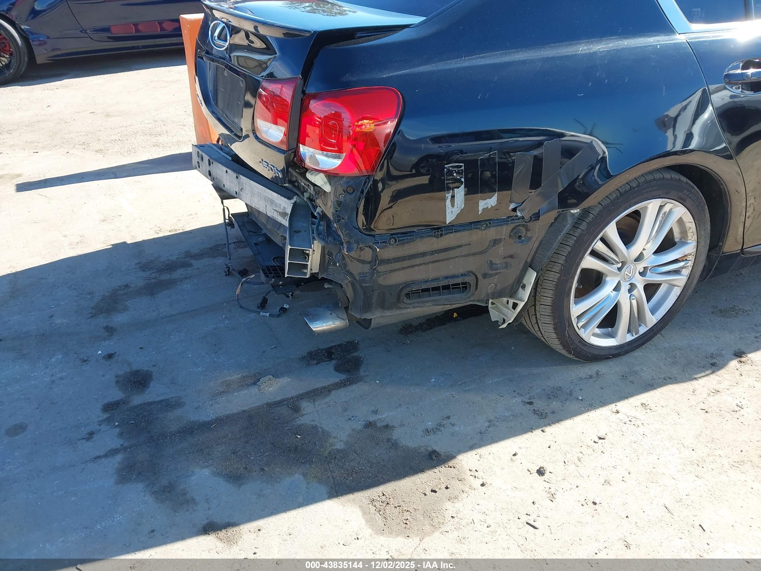 2007 Lexus Gs 450h   Черный vin: JTHBC96S275007511