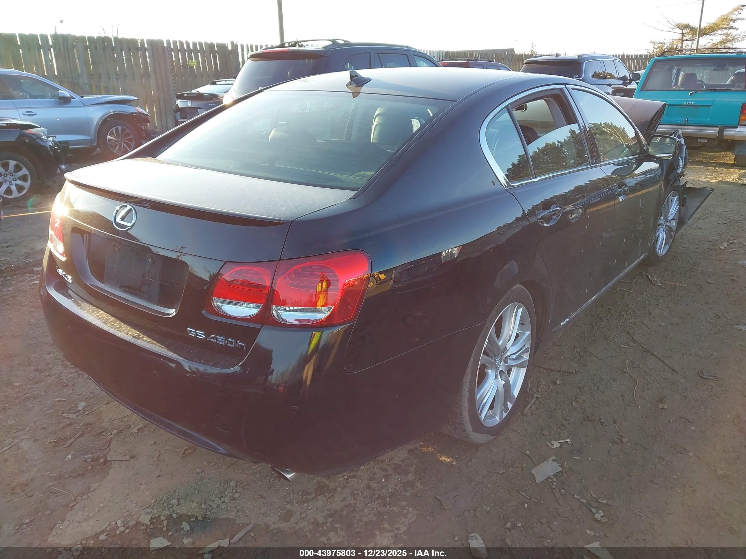 2007 Lexus Gs 450h   Black vin: JTHBC96S275009131