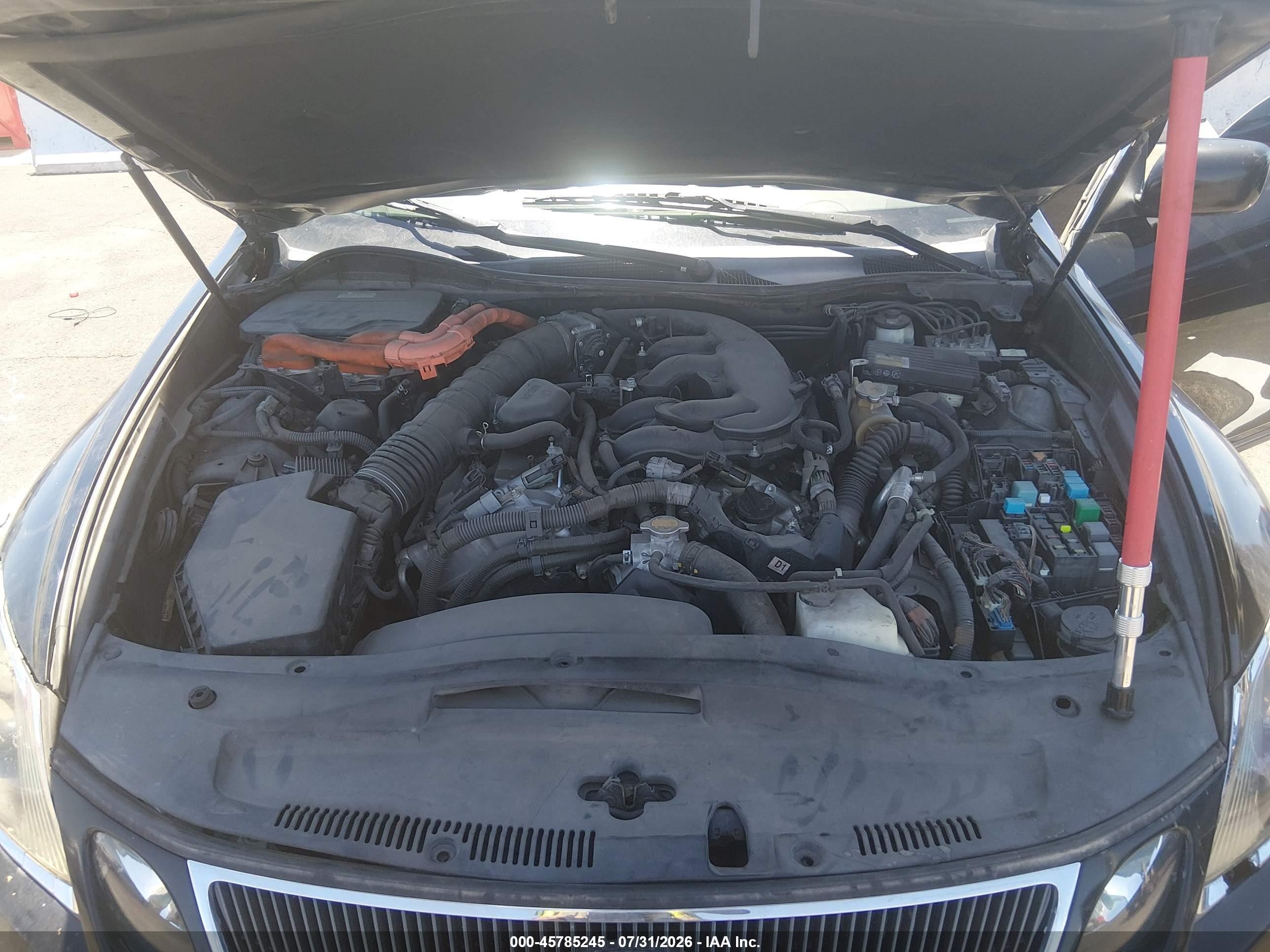 2007 Lexus Gs 450h   Black vin: JTHBC96S275011722