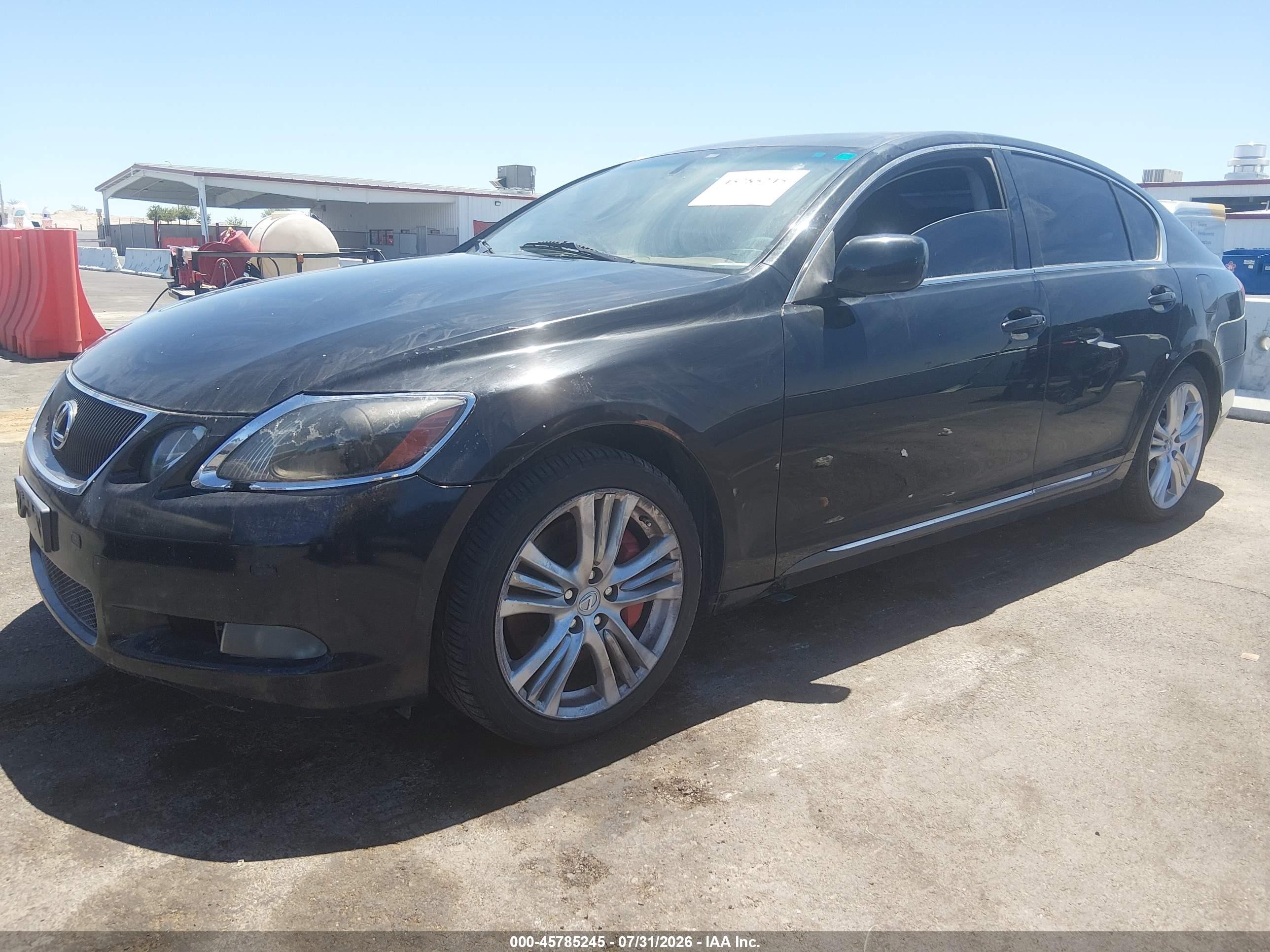 2007 Lexus Gs 450h   Black vin: JTHBC96S275011722