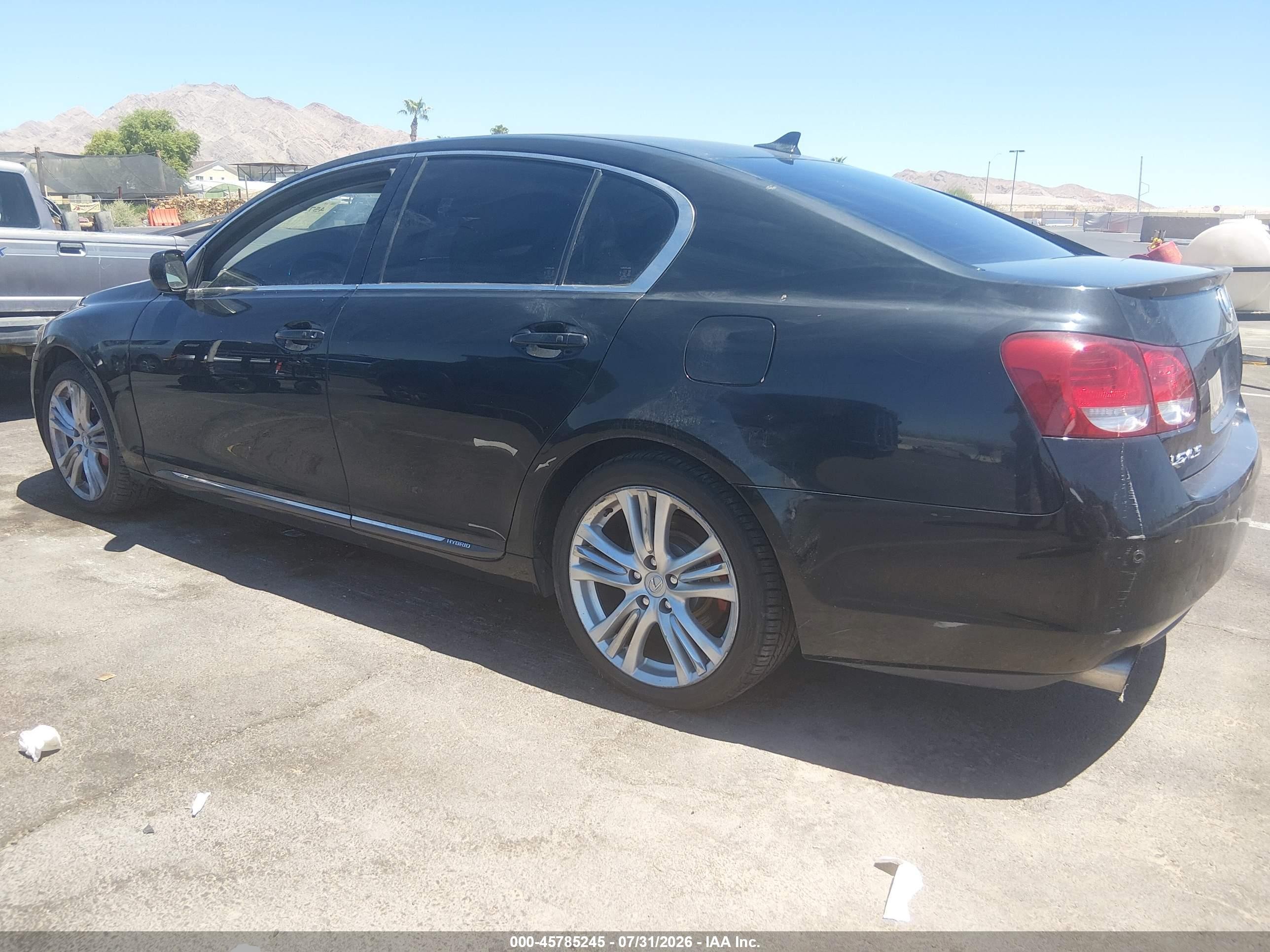 2007 Lexus Gs 450h   Black vin: JTHBC96S275011722
