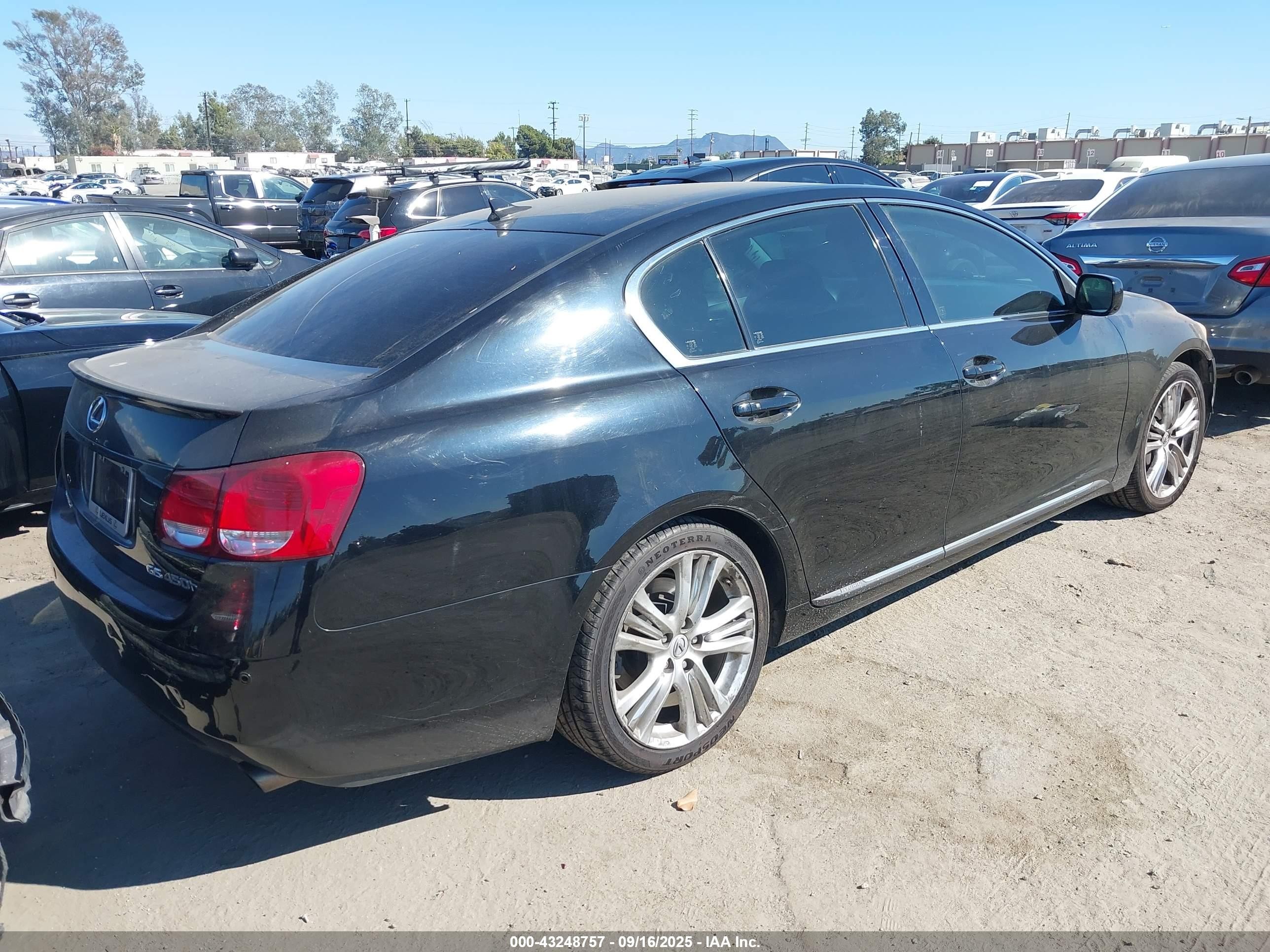 2007 Lexus Gs 450h   Черный vin: JTHBC96S375006058
